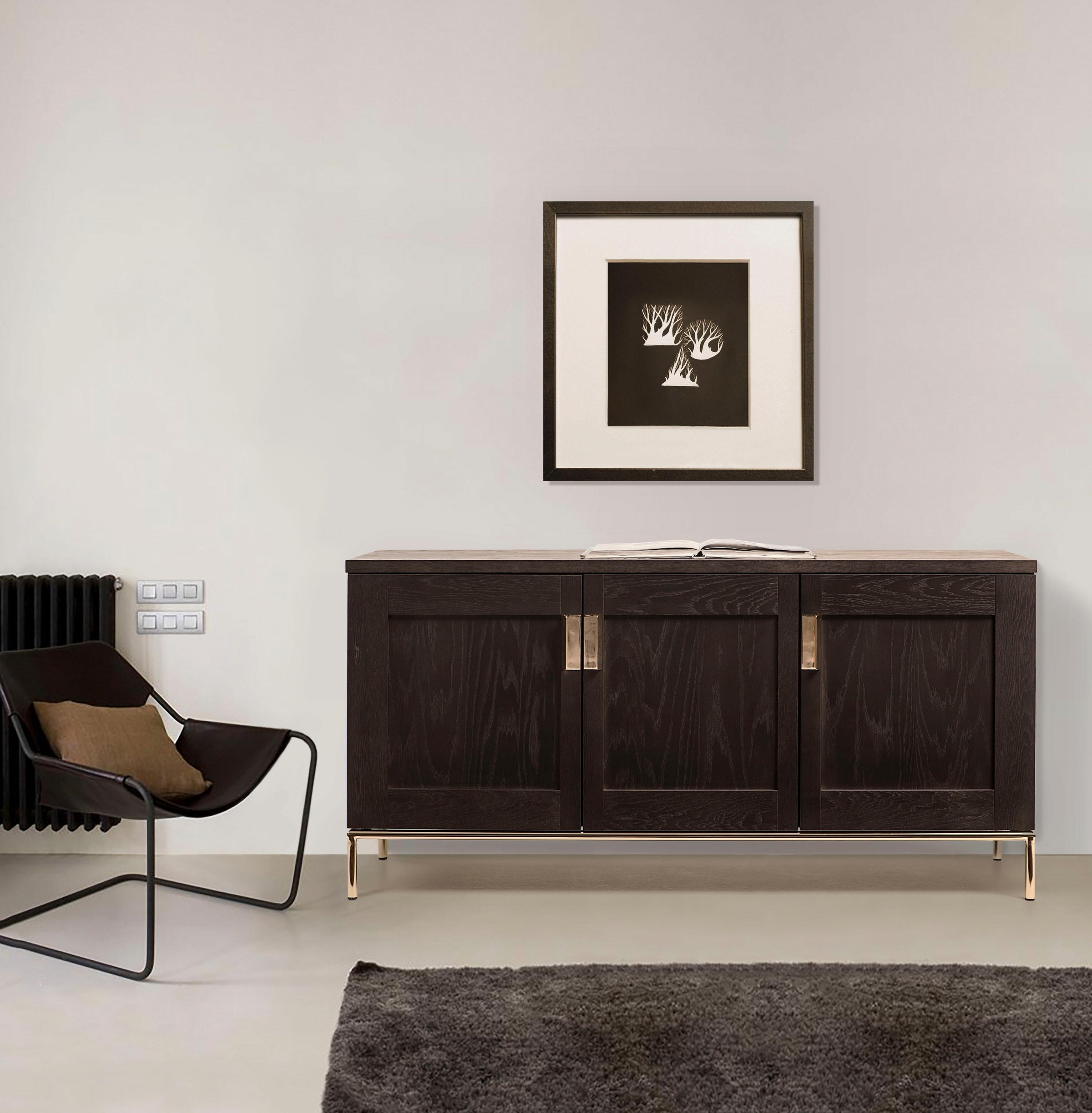 Woodman Sideboard »Parlan«, mit drei Holztüren und Anschlagdämpfern, Soft-Close, Breite 150 cm