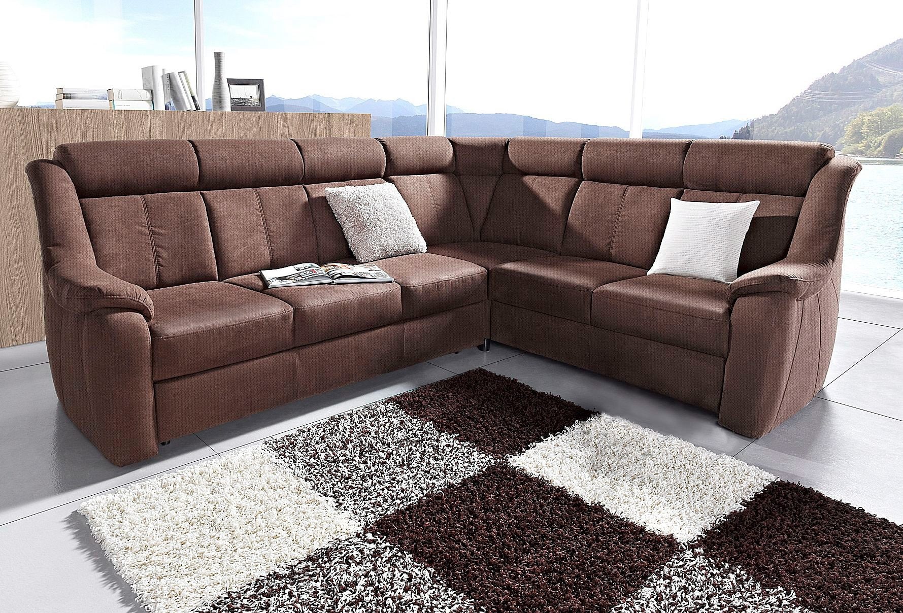 sit&more Ecksofa »Basel L-Form«, wahlweise mit Relaxfunktion günstig online kaufen