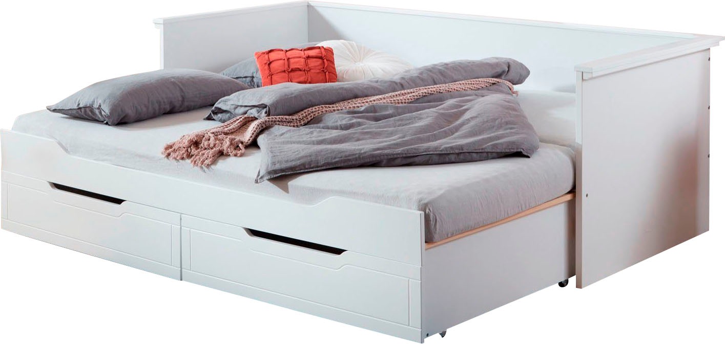 Relita Funktionsbett »Lina« mit ausziehbarer Liegefläche und 2 Schubkästen, günstig online kaufen