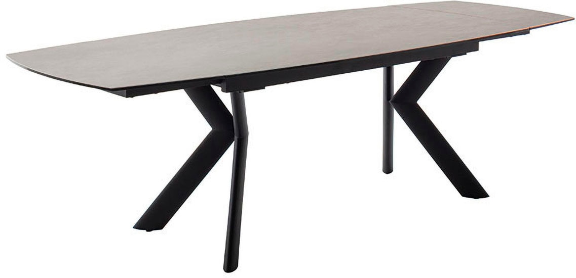 MCA furniture Esstisch »OSSANA Vierfußtisch 180-260 cm«, (Einzelstück), Keramik,Metall,Stirnauszug,ausziehbar,Tischplatte 13 mm,8-10 Personen