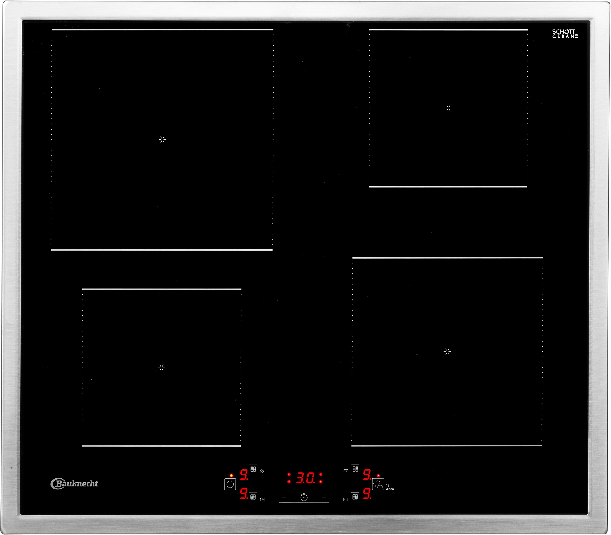 BAUKNECHT Backofen-Set »BAKO 780 Steam IND IN« mit 1-fach-Teleskopauszug Set, 2 Stk. tlg. GentleSteam - für ein saftiges Inneres und ein knuspriges Äußeres