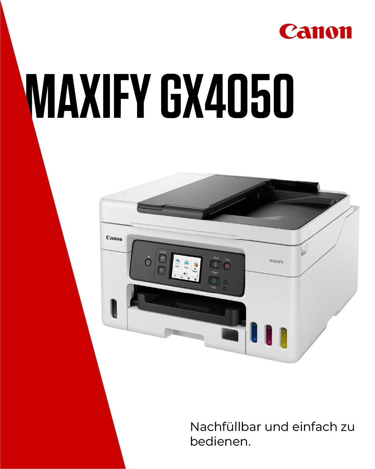 Canon Multifunktionsdrucker »MAXIFY GX4050« 4in1 Tintenstrahl-Multifunktionsgerät mit ADF / niedrigen Druckkosten