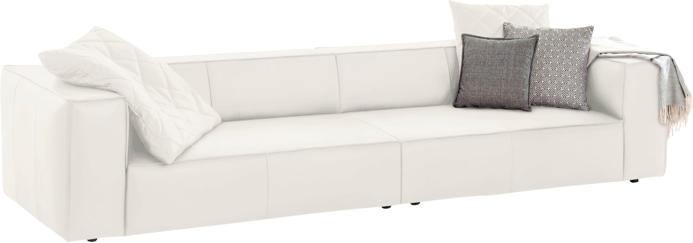 W.SCHILLIG 4-Sitzer »around-the-block« mit eleganter Biese, mit Federkern