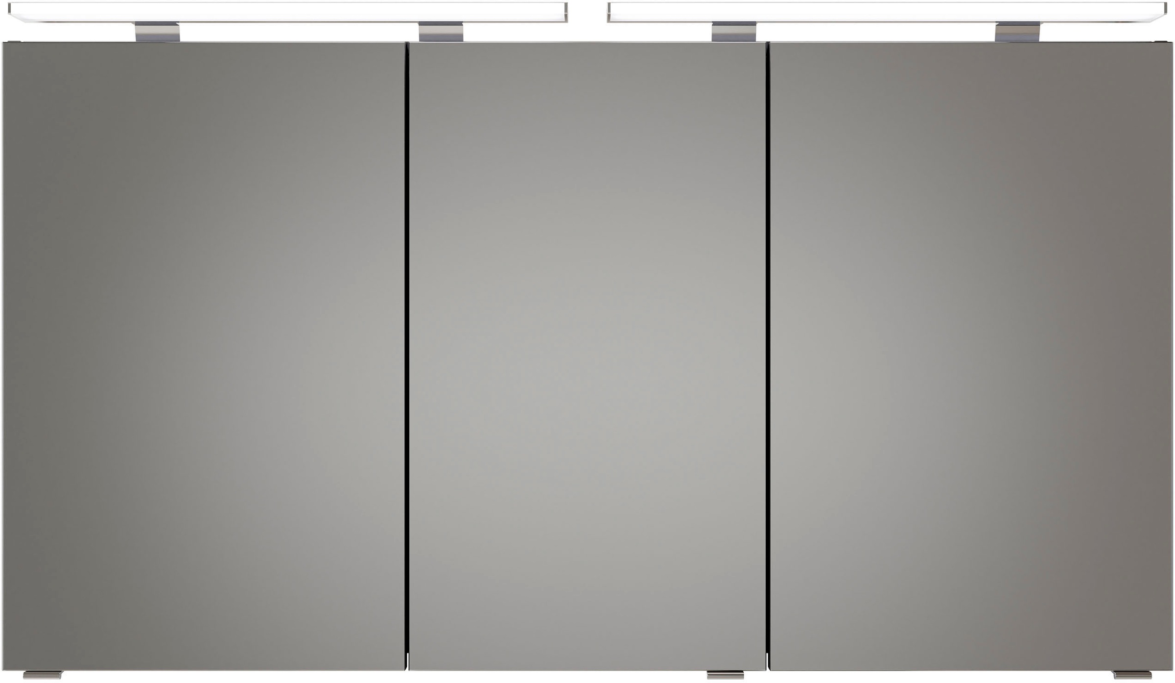 Saphir Badmöbel-Set »Serie 6025 2-teilig Mineralmarmor-Waschtisch mit LED-Spiegelschrank«, (2 St.), Waschplatz 132cm breit, 4 Schubladen, 2 Spiegel-Türen, inkl Türdämpfer
