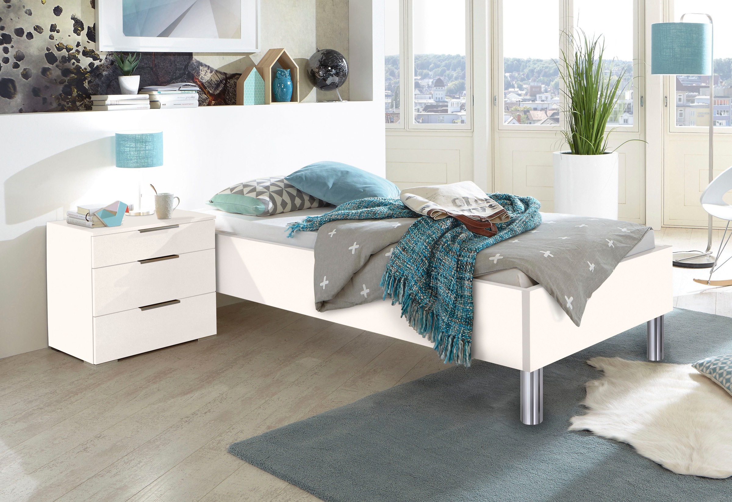 2. Bild von Wimex Bett »Level by fresh to go Gästebett«, ohne Kopfteil, ideal unter Dachschrägen oder Fenster, Metallfüße