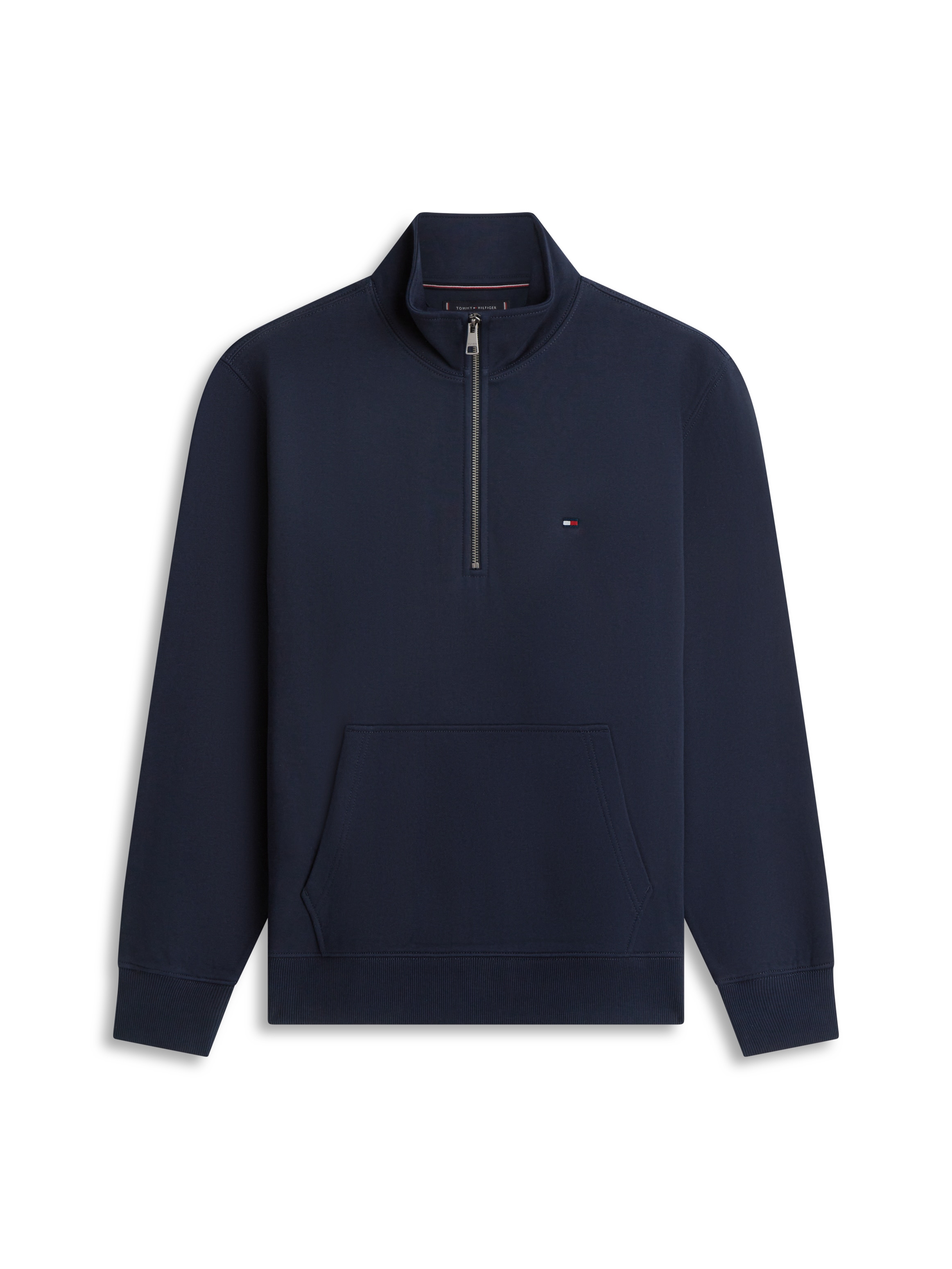 Tommy Hilfiger Sweatshirt »ESSENTIAL TERRY NEW 1/4 ZIP«, Quarter-Zip aus Terry mit Flag
