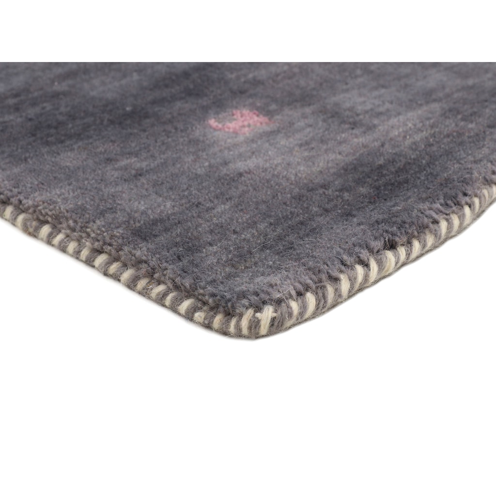 carpetfine Wollteppich »Gabbeh Uni«, rechteckig