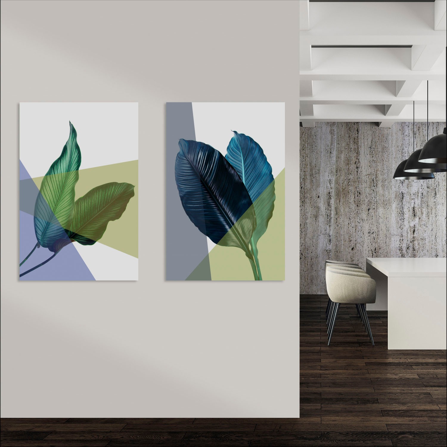 queence Acrylglasbild »Blätter«, Pflanzen-Pflanzenbilder-Kunst-Blätter-Blätterbilder, Fine Art-Print in Galeriequalität