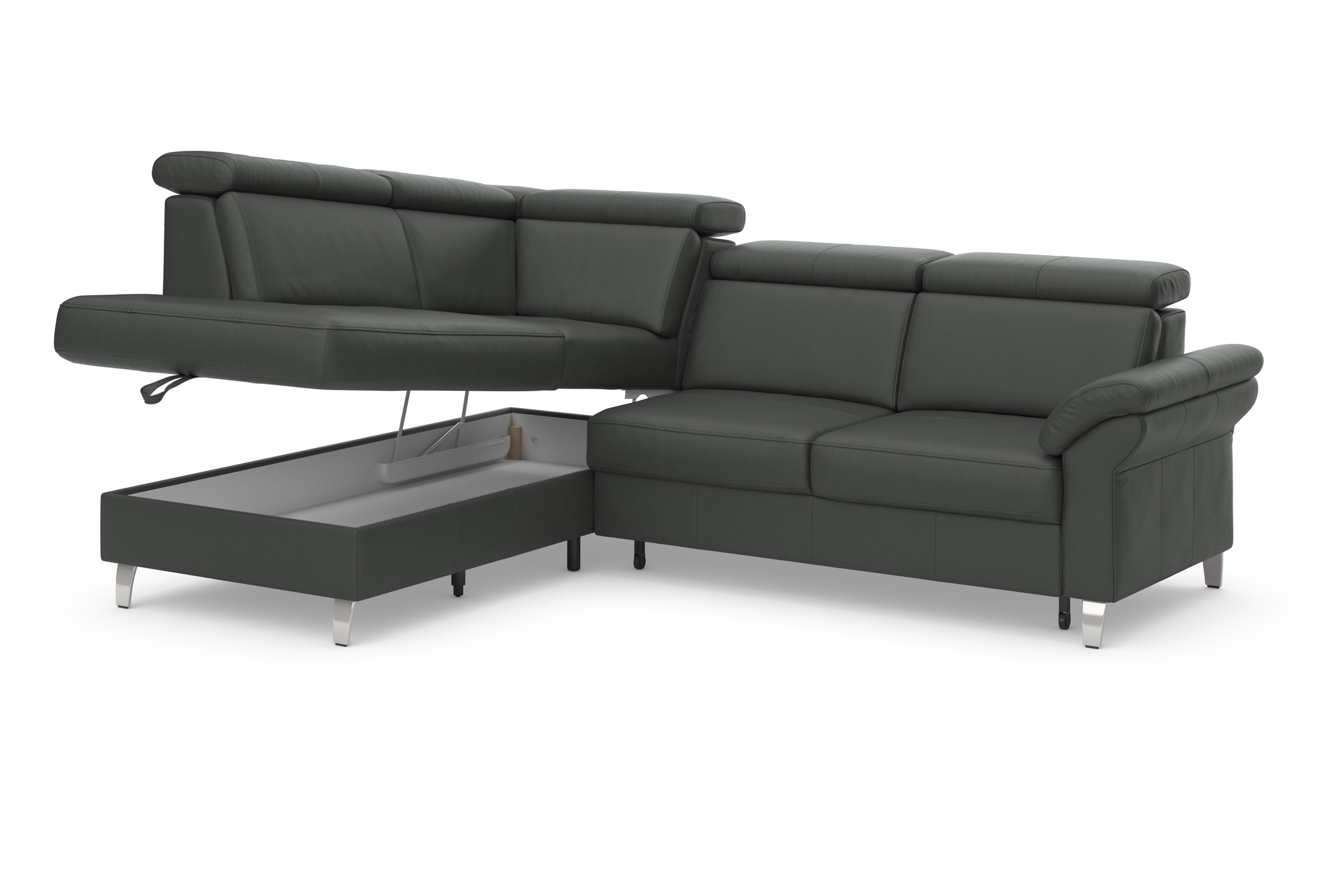sit&more Ecksofa, inklusive Kopfteilverstellung, wahlweise mit Bettfunktion und Bettkasten
