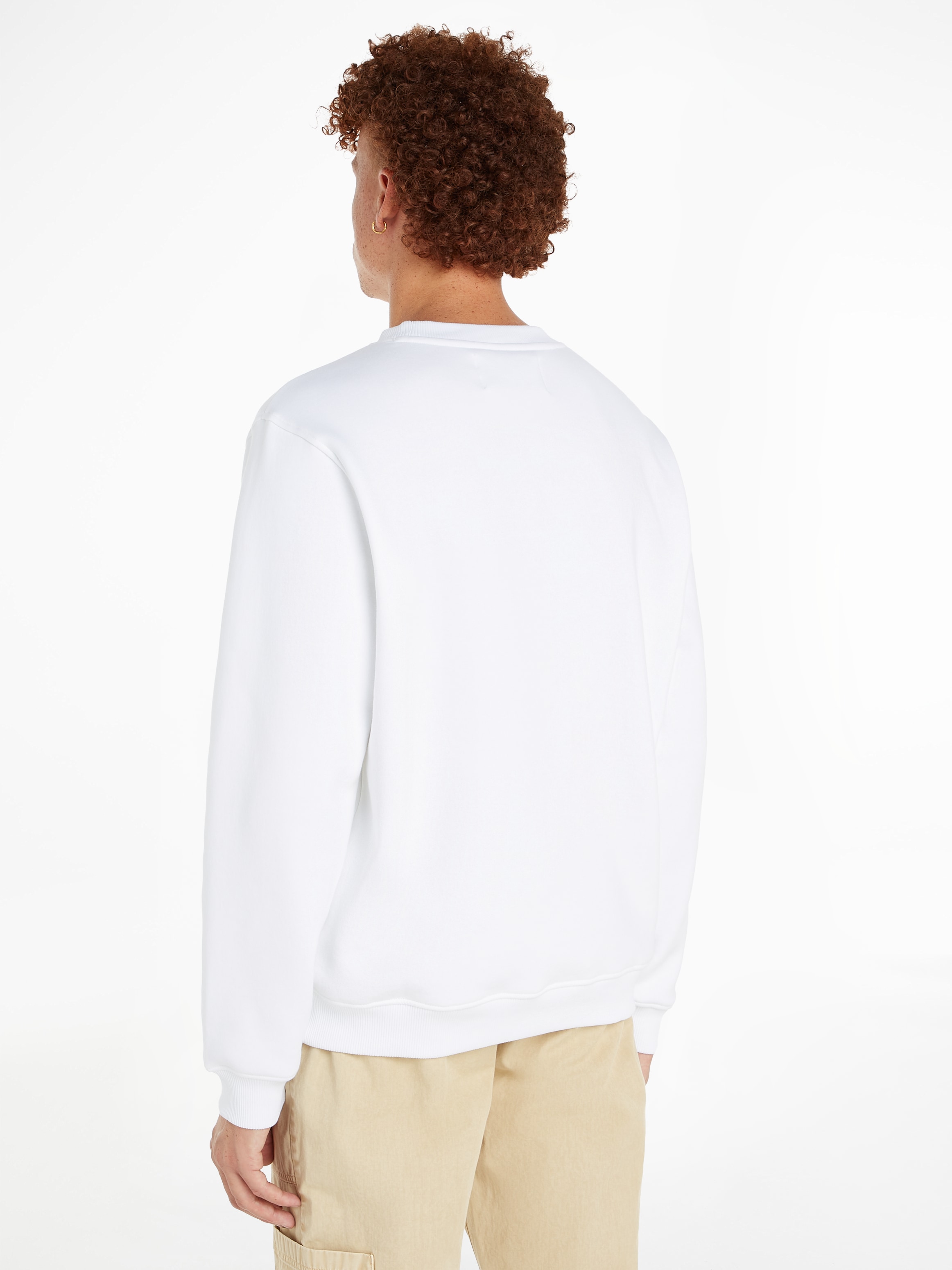 Calvin Klein Jeans Sweatshirt »OUTLINE MONOLOGO CREW NECK«, mit Markenlabel