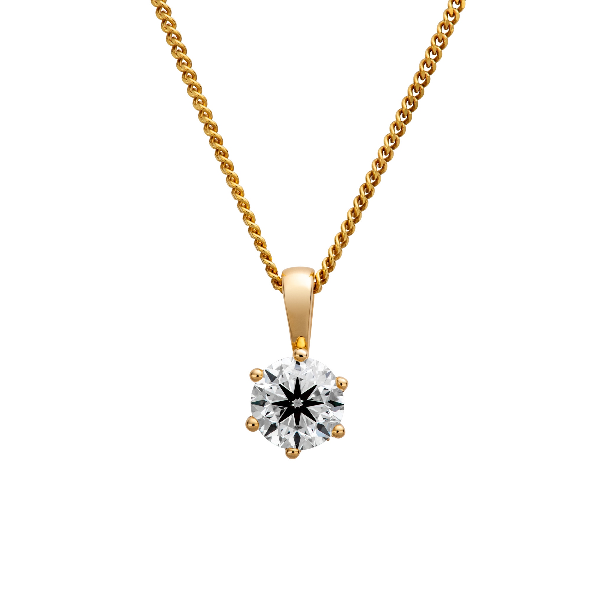 Kette mit Anhänger »750/- Gelbgold 1 Brillant 1,0 ct.«