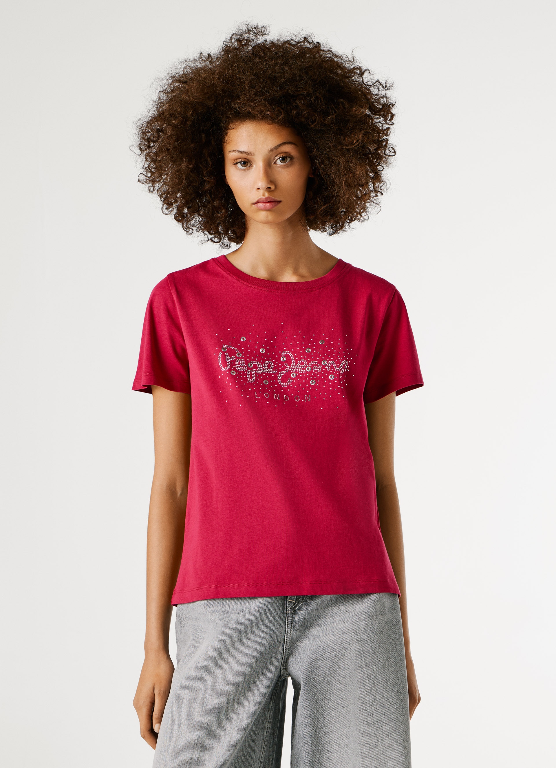Pepe Jeans T-Shirt »BRADY« mit Rundhals, Nietenapplikation