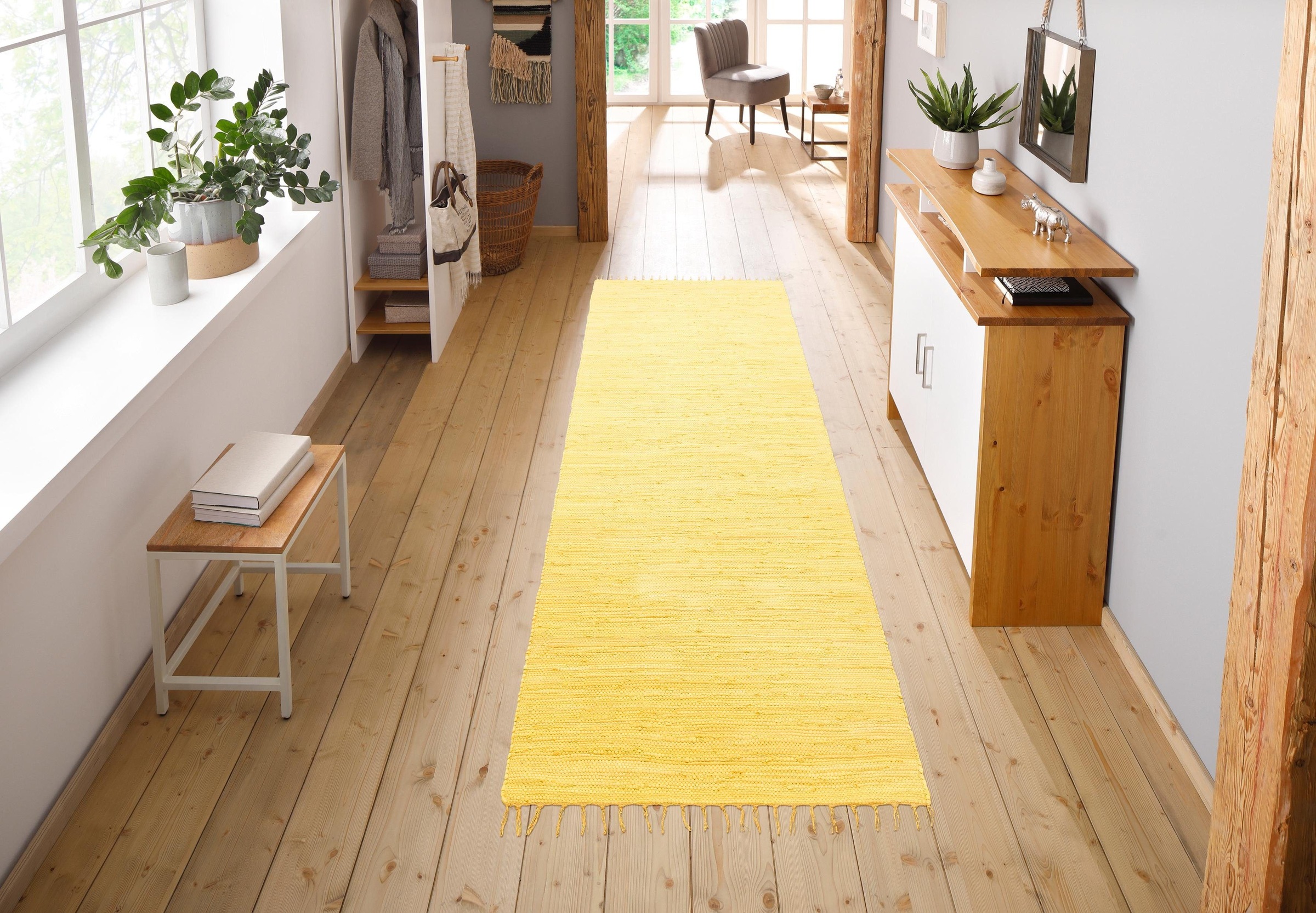 OTTO home Teppich "Ares" rechteckig 5 mm Höhe Uni Farben, handgewebt, mit F günstig online kaufen