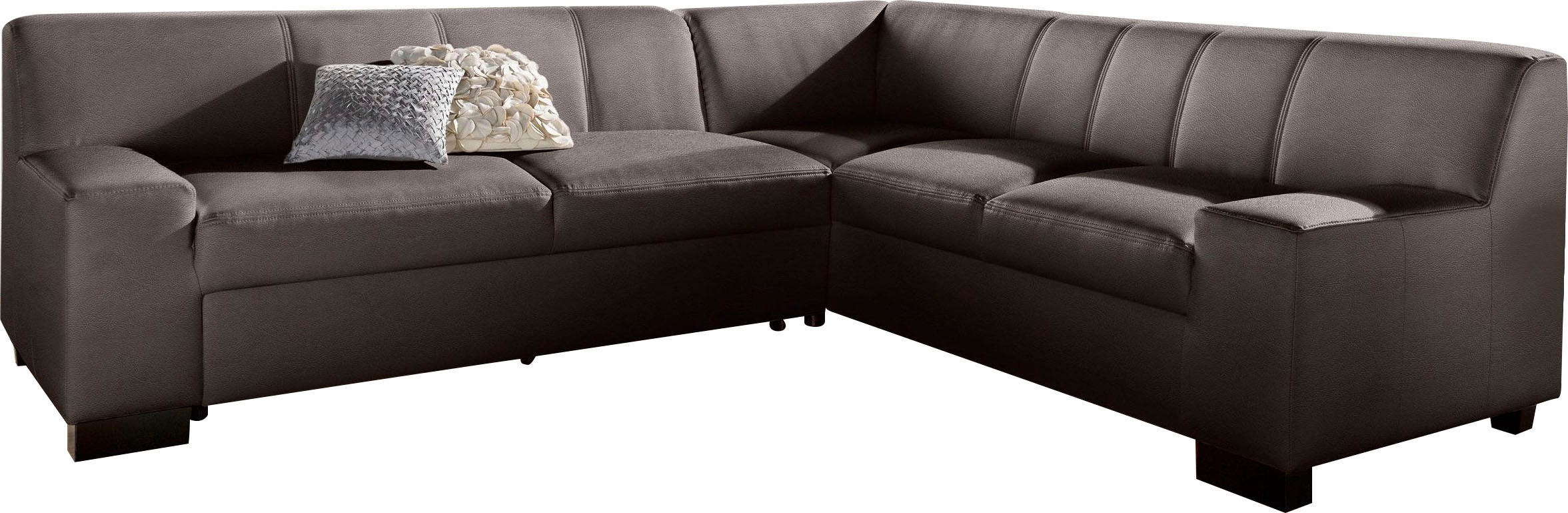 DOMO collection Ecksofa »Norma Top, elegant und modern, flache Armlehnen, L günstig online kaufen