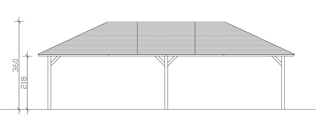Skanholz Pavillon »Orleans 4«, 4-Eck, BxT: 569x1046 cm