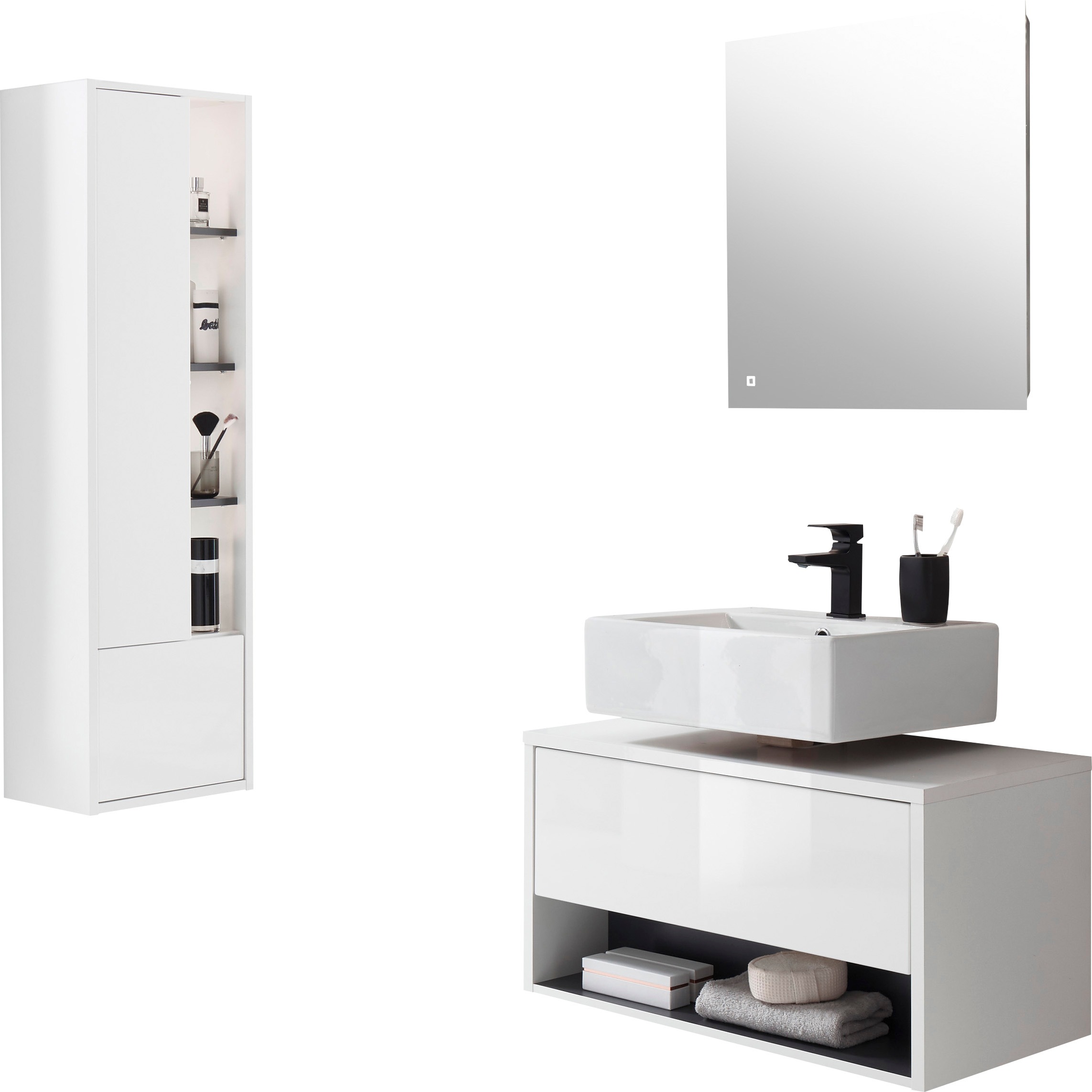 Places of Style Badmöbel-Set »Studio Line, Bad im modernen Design, 3-teilig günstig online kaufen