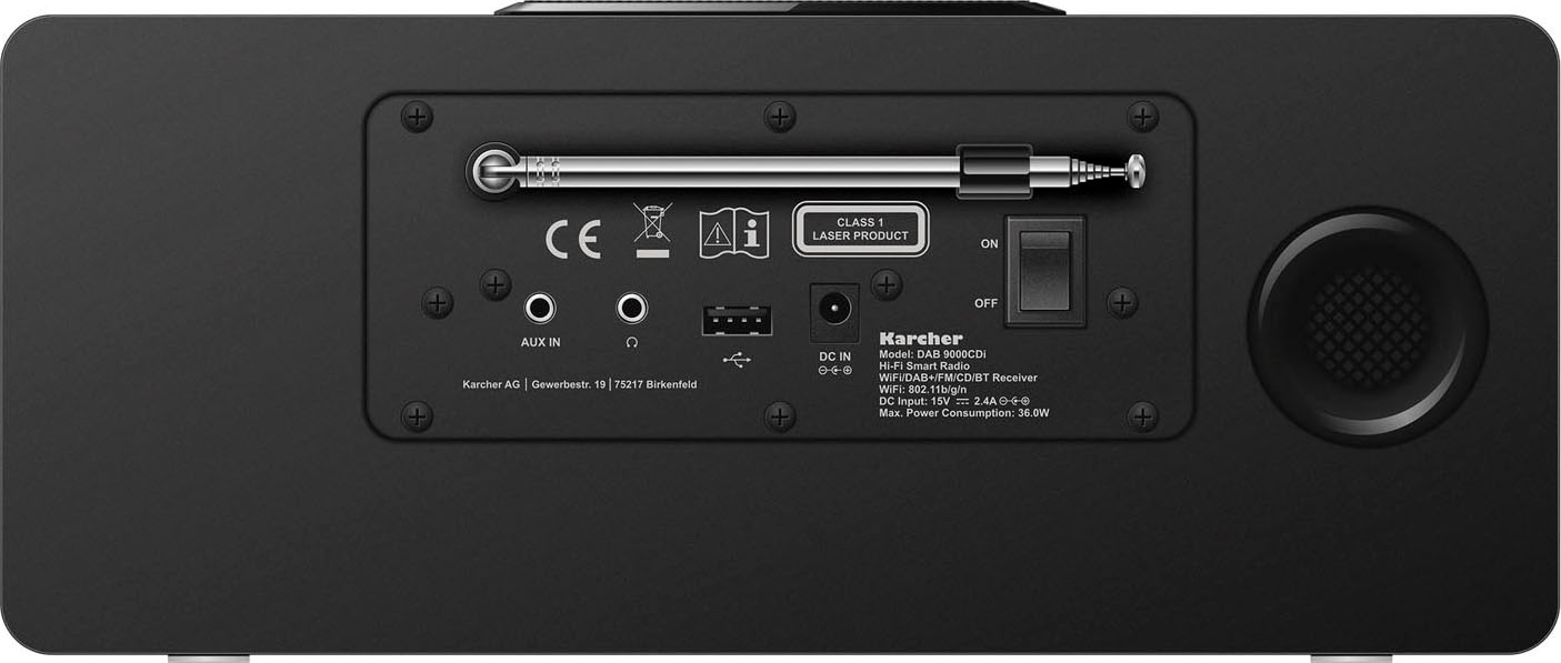 Karcher Internet-Radio »DAB 9000CDI«, (Bluetooth-WLAN Digitalradio (DAB +)-Internetradio-FM-Tuner mit RDS-UKW mit RDS 36 W) auf Rechnung bestellen | Digitalradios (DAB+)