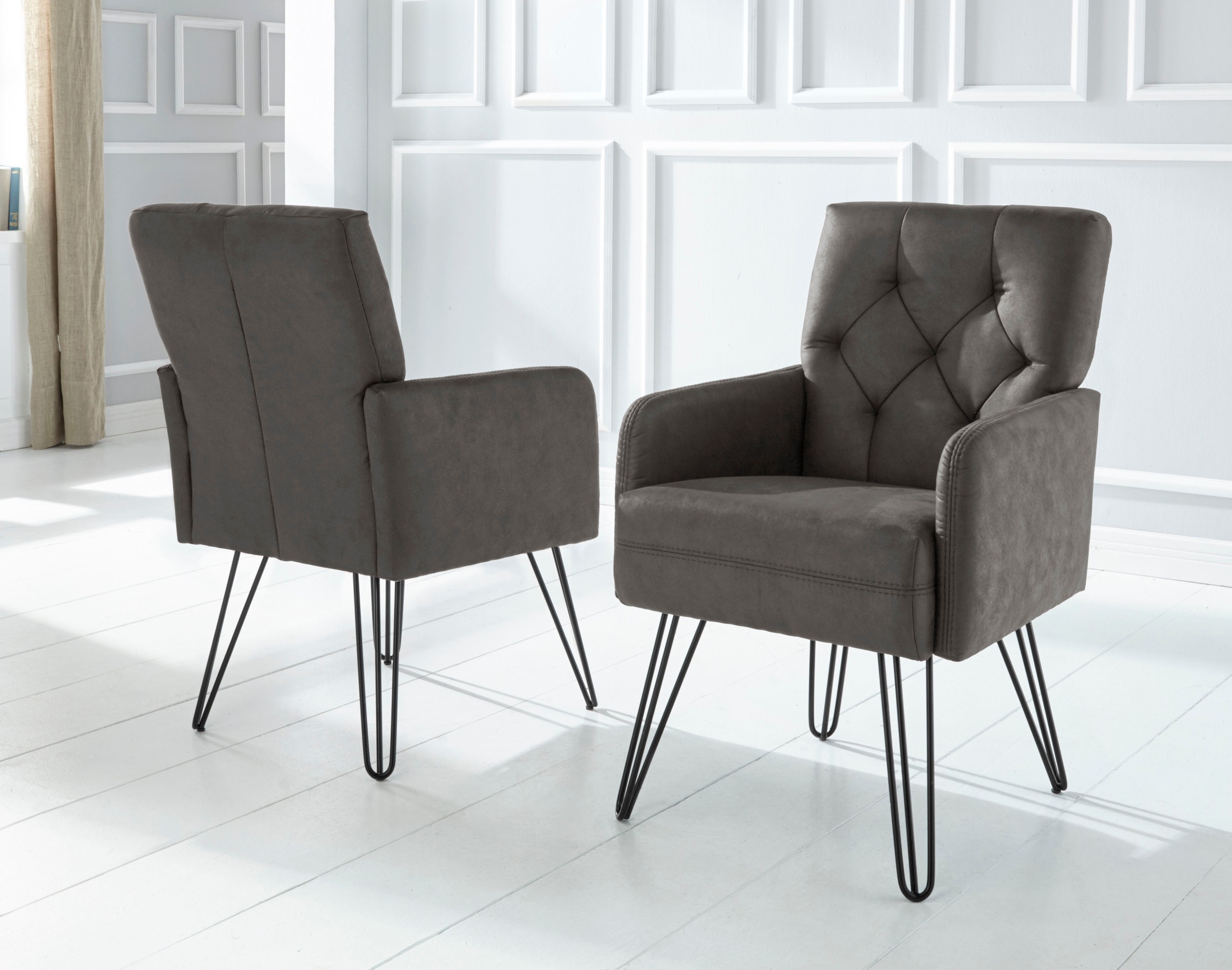 exxpo - sofa fashion Sessel »Doppio, Loungesessel mit Designuntergestell, b günstig online kaufen