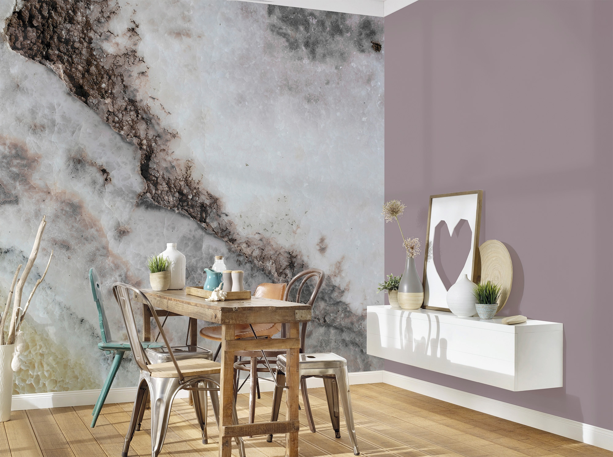 living walls Fototapete »Designwalls Rose Quartz«, Vlies, Wand, Schräge, Decke