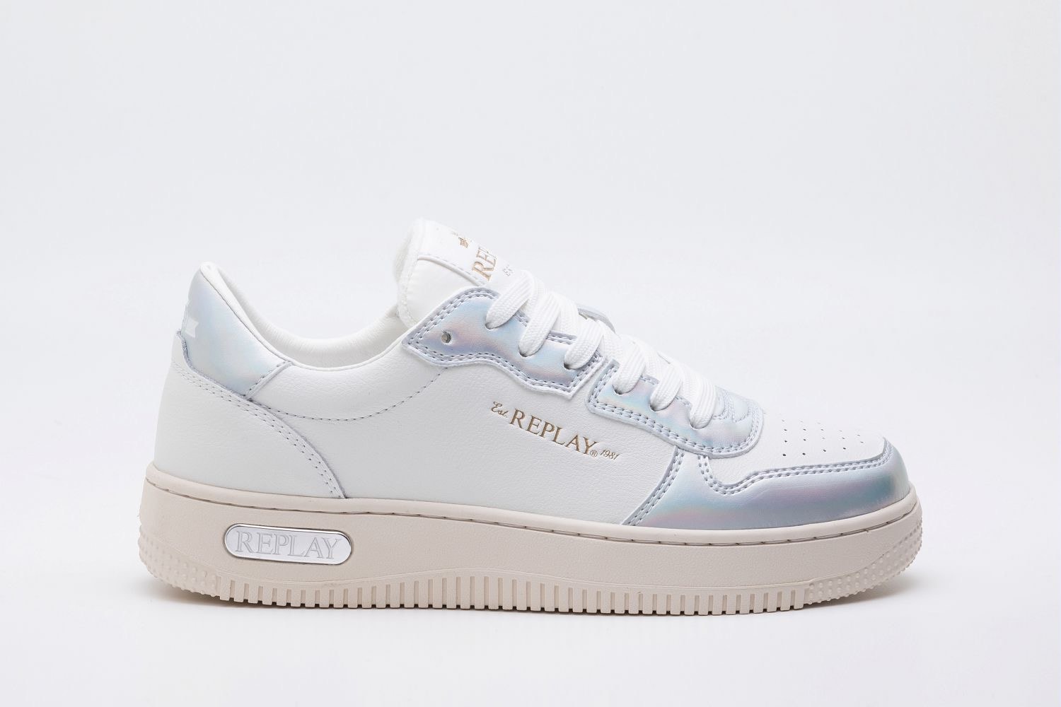 Replay Plateausneaker »EPIC FOIL«, Freizeitschuh, Halbschuh, Schnürschuh mit Metallic-Details