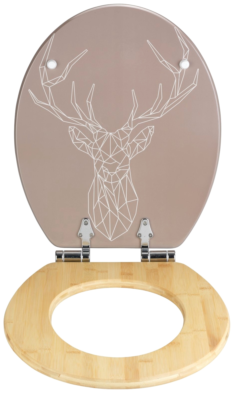 WENKO WC-Sitz »Stag«, (1 St.), MDF/Bambus, mit Absenkautomatik
