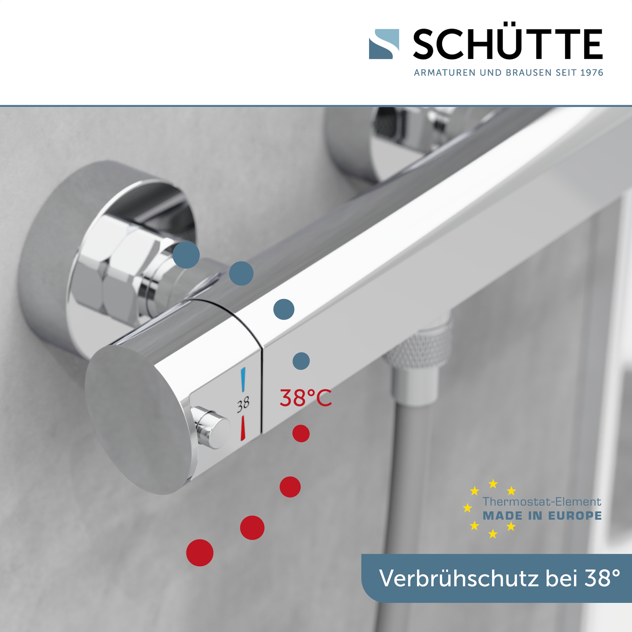 Schütte Brausethermostat »VITA« wassersparende Eco-Stopp-Funkt., Sicherheitssperre, innovative Kühlung