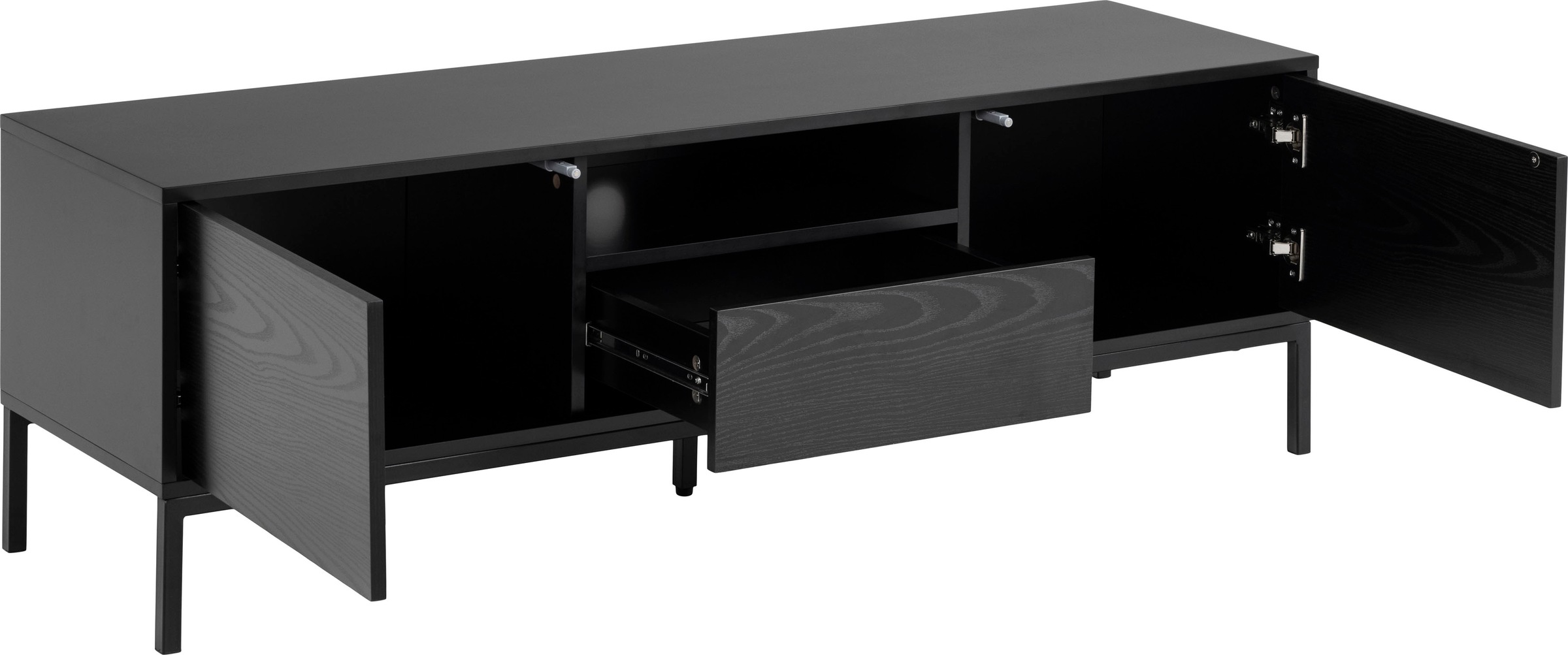 ACTONA GROUP TV-Schrank, 1 Schublade, 1 offenem Fach und 2 geschlossenen Fächern, Breite 140 cm