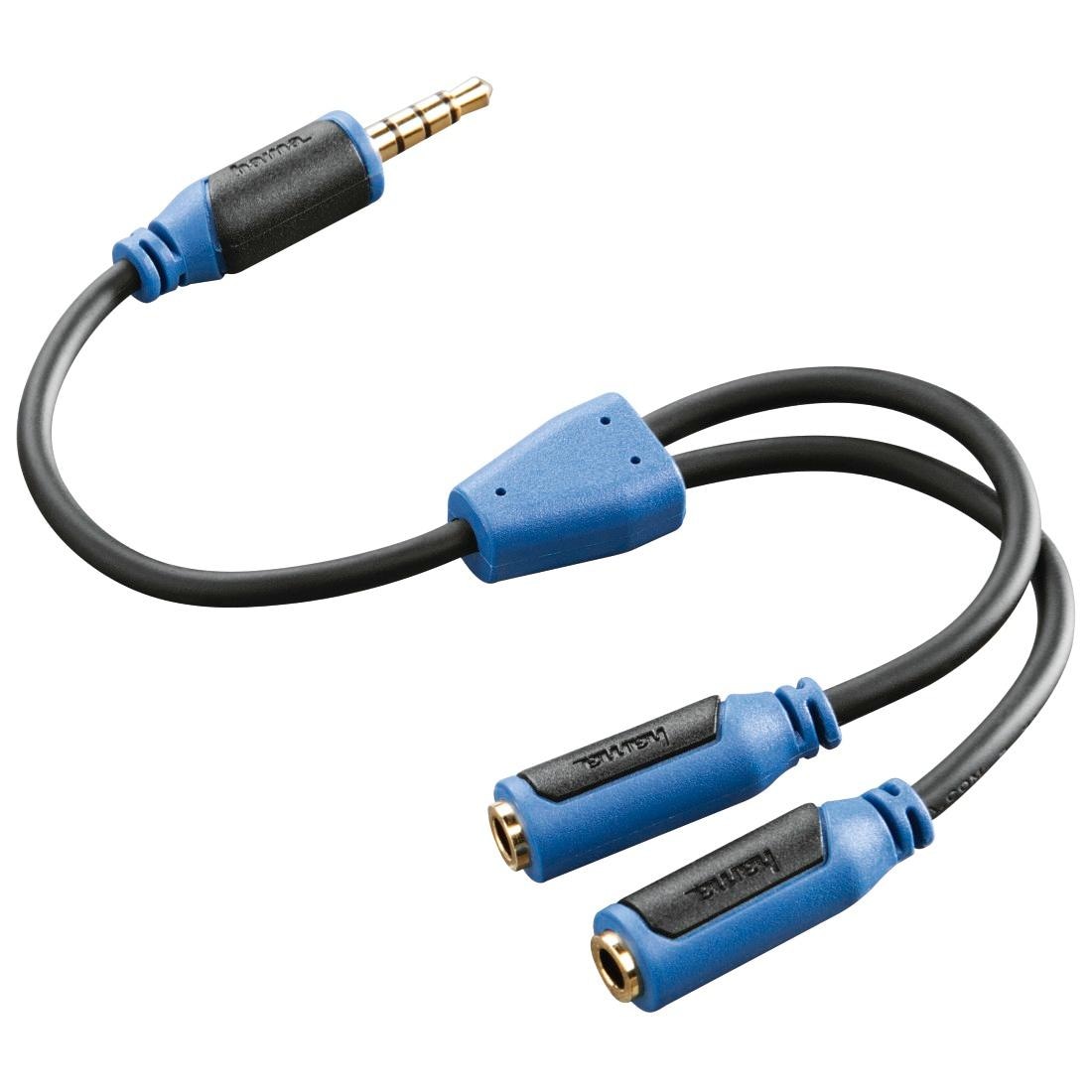 Hama Audio-Adapter »Audio-Adapter "Super Soft" für PS4 Headset-Adapter«, 3,5-mm-Klinke zu 3,5-mm-Klinke, 10 cm