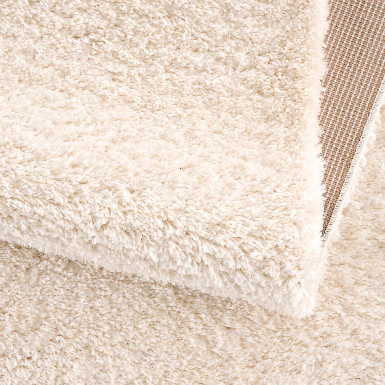Carpet City Hochflor-Teppich »Pulpy 100«, rechteckig, 30 mm Höhe, Läufer, weich, mit Fransen, uni, viele Größen, Wohnzimmer, Schafzimmer