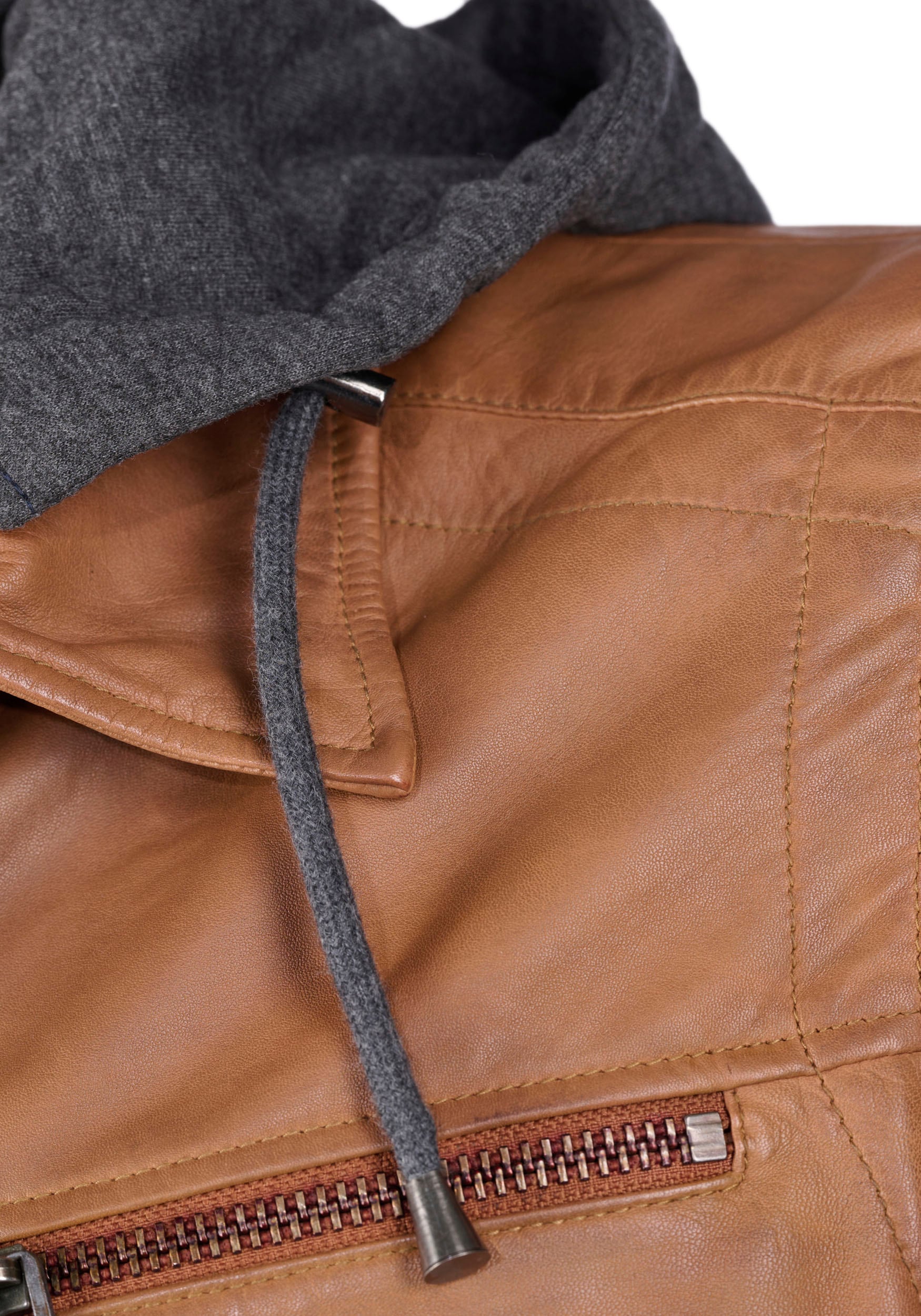 Maze Lederjacke »Lederjacke«, mit Kapuze