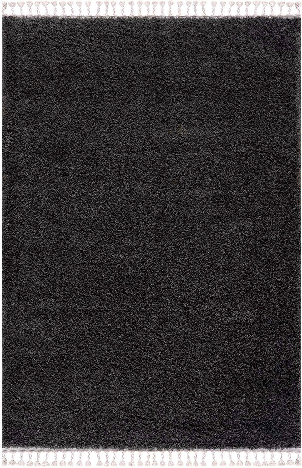 Carpet City Hochflor-Teppich »Pulpy 100«, rechteckig, 30 mm Höhe, Läufer, weich, mit Fransen, uni, viele Größen, Wohnzimmer, Schafzimmer