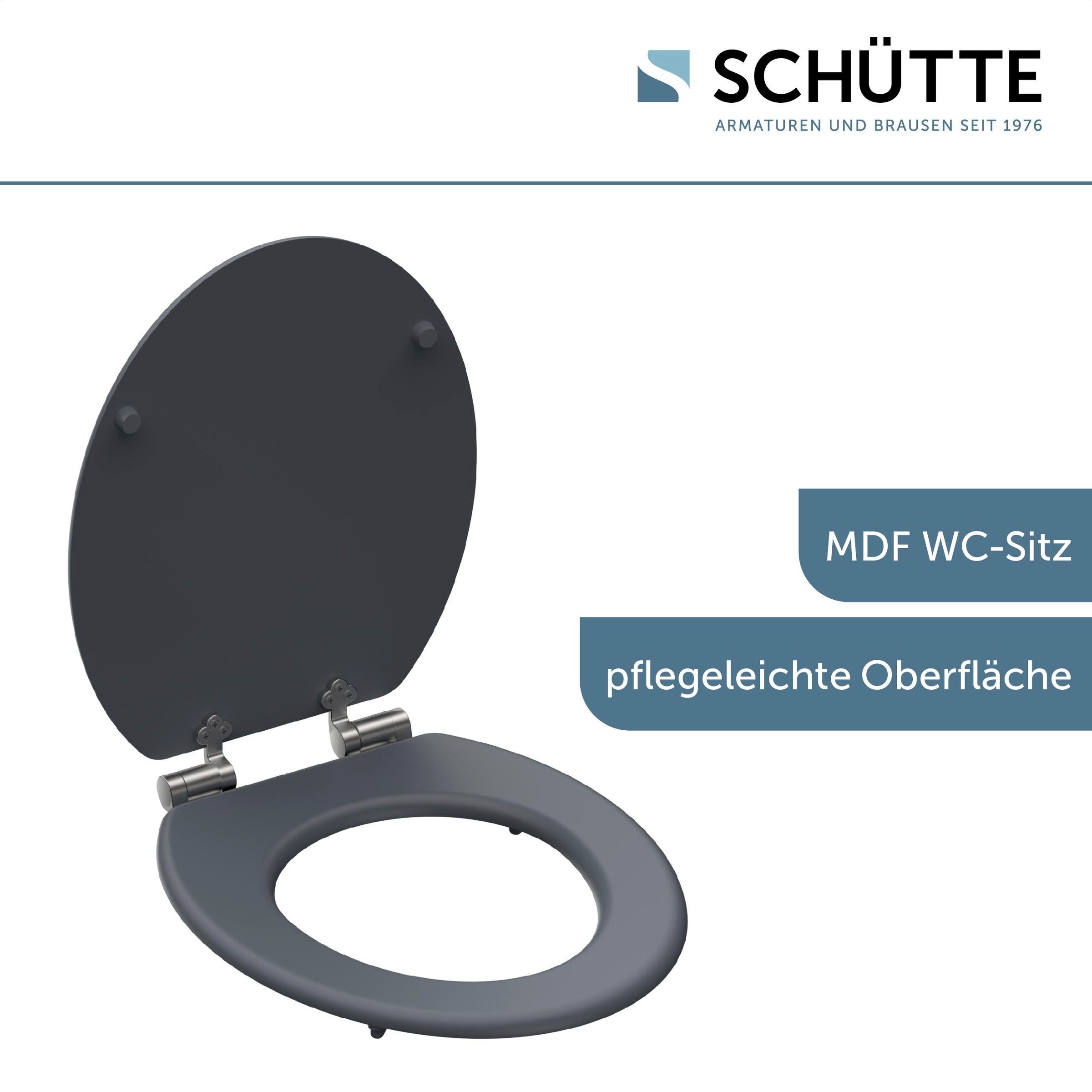 Schütte WC-Sitz »SPIRIT GREY«, Toilettendeckel, mit Absenkautomatik