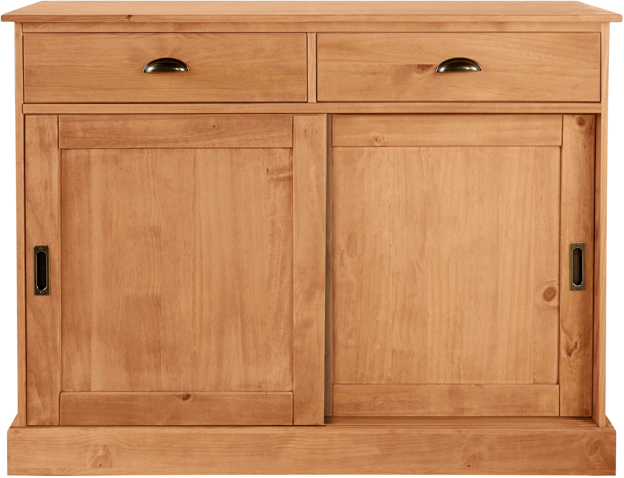 Home affaire Sideboard »Schröder«, Kommode, 2 Schiebetüren, 2 Schubkasten, aus massivem Kiefernholz