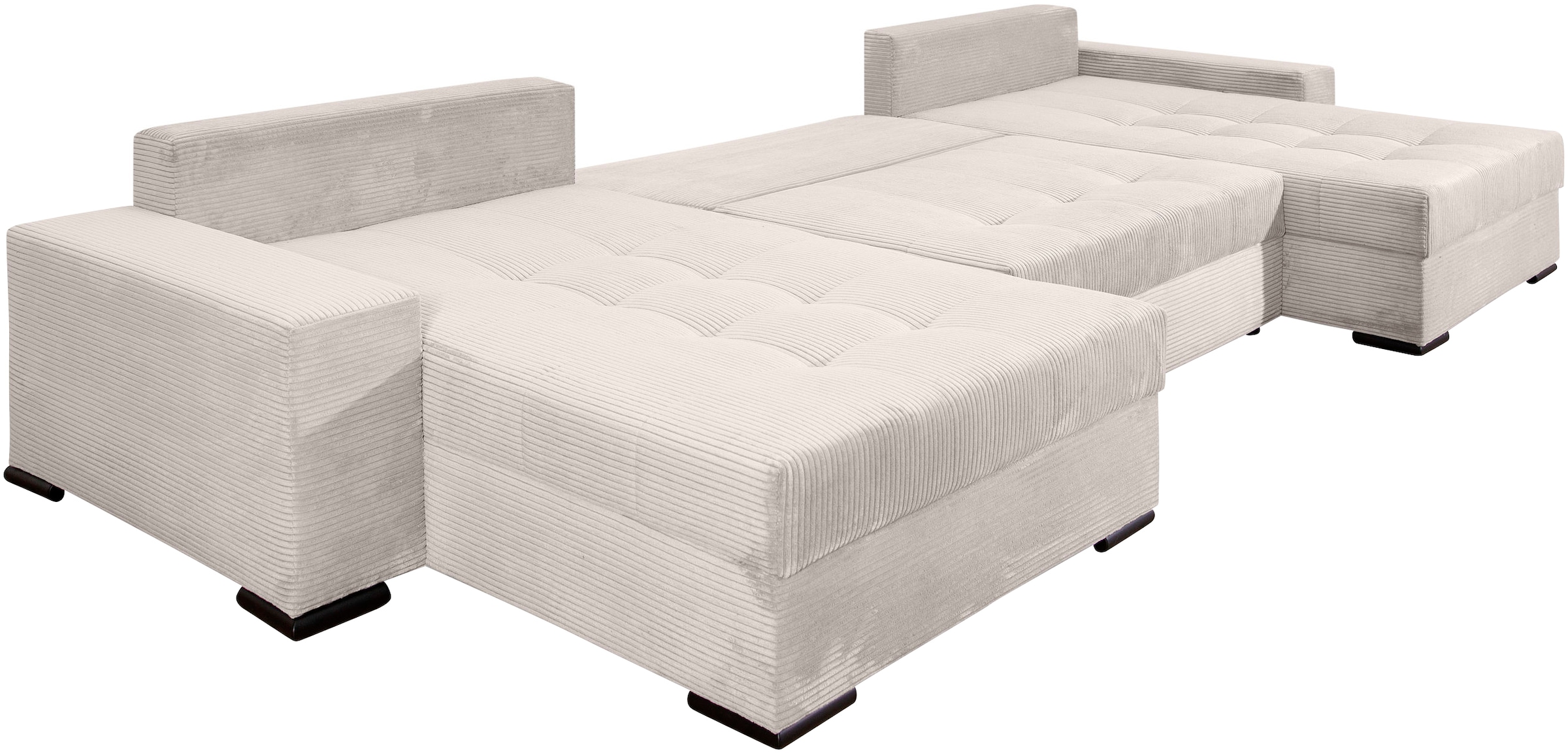 COLLECTION AB Wohnlandschaft »XXXL-Josy Relax U-Form Breite 352 cm, mit 2 gleich großen Recamieren«, inkl. Bettfunktion, Bettkasten, mit 4 Rückenkissen in zwei Größen