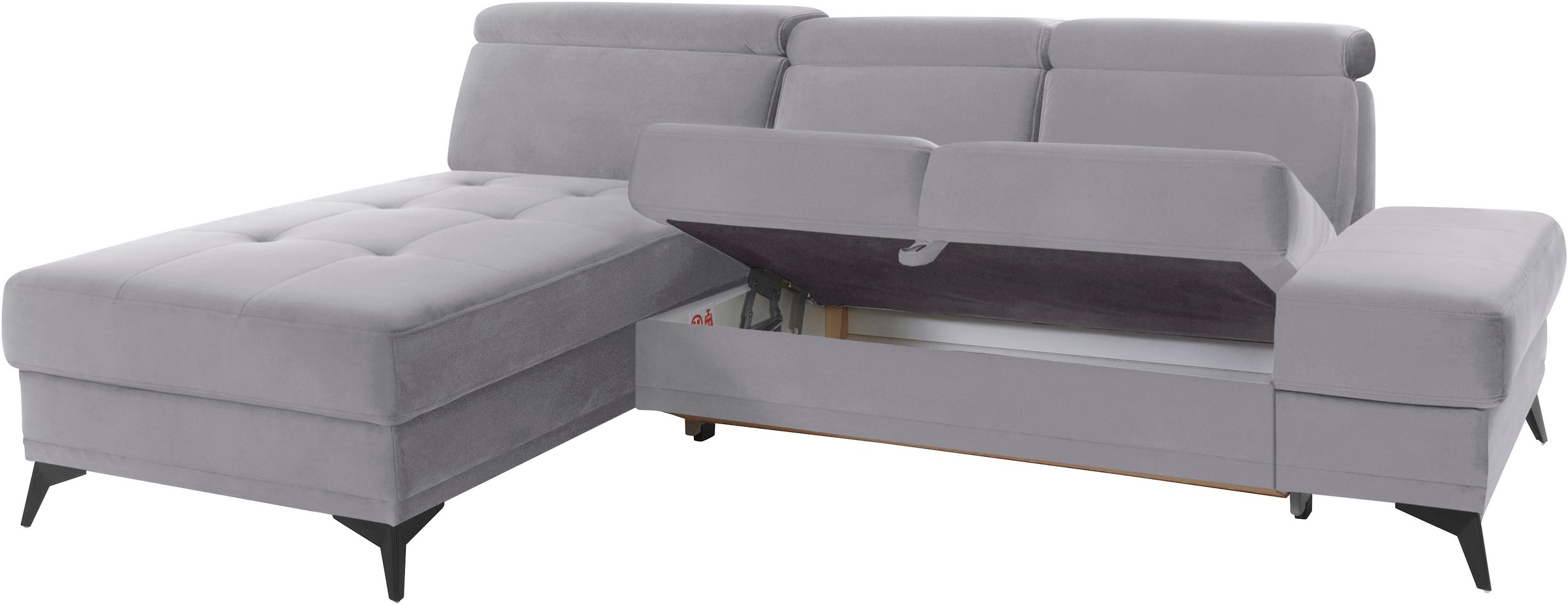 INOSIGN Ecksofa »Cardiz L-Form«, inkl.Kopfteilverstellung und Federkern wahlweise mit Bettfunktion