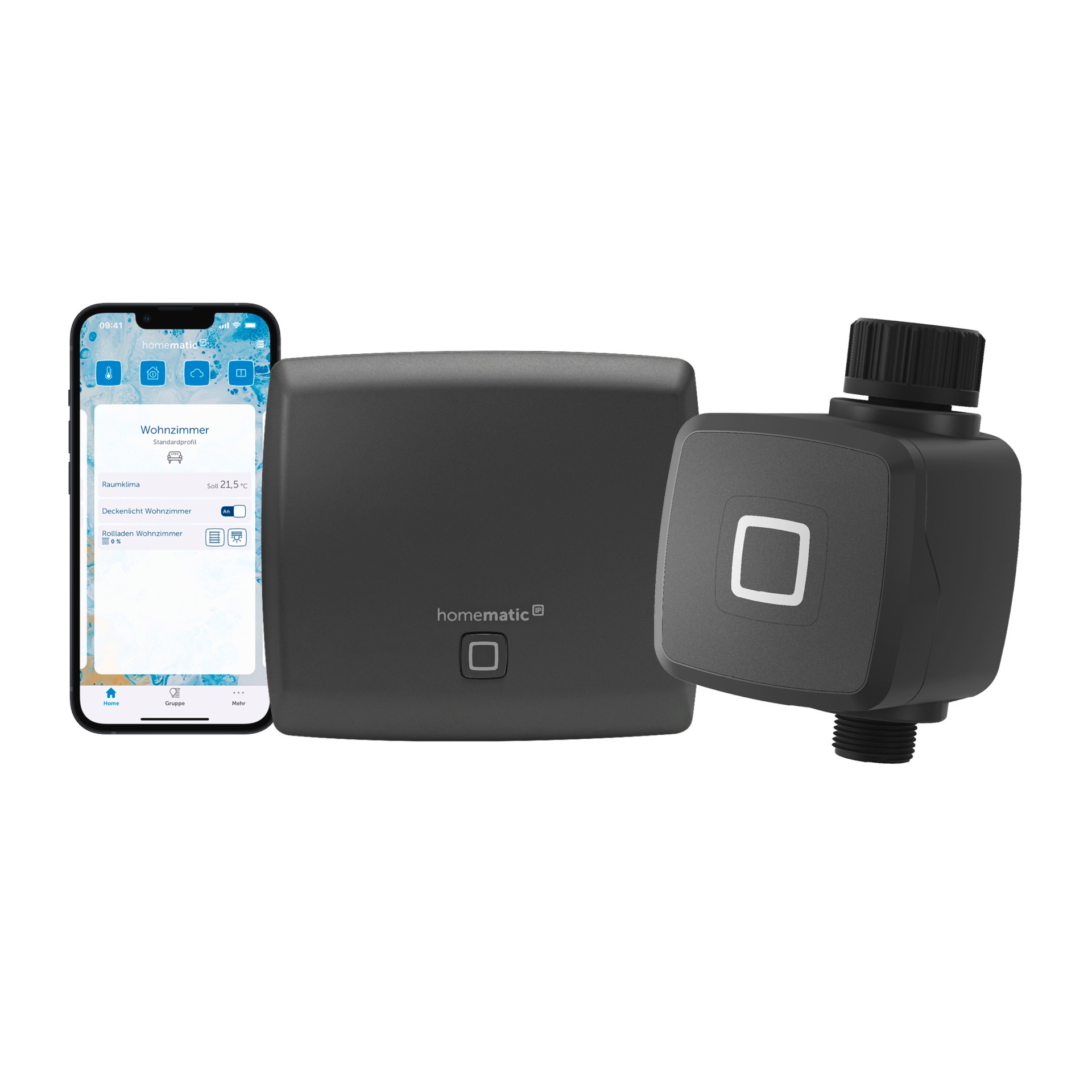 HOMEMATIC IP Smart-Home-Zubehör »Bundle Bewässerungsaktor + Access Point« Schwarz Besonders einfache Einrichtung und Handhabung mit intuitiver...
