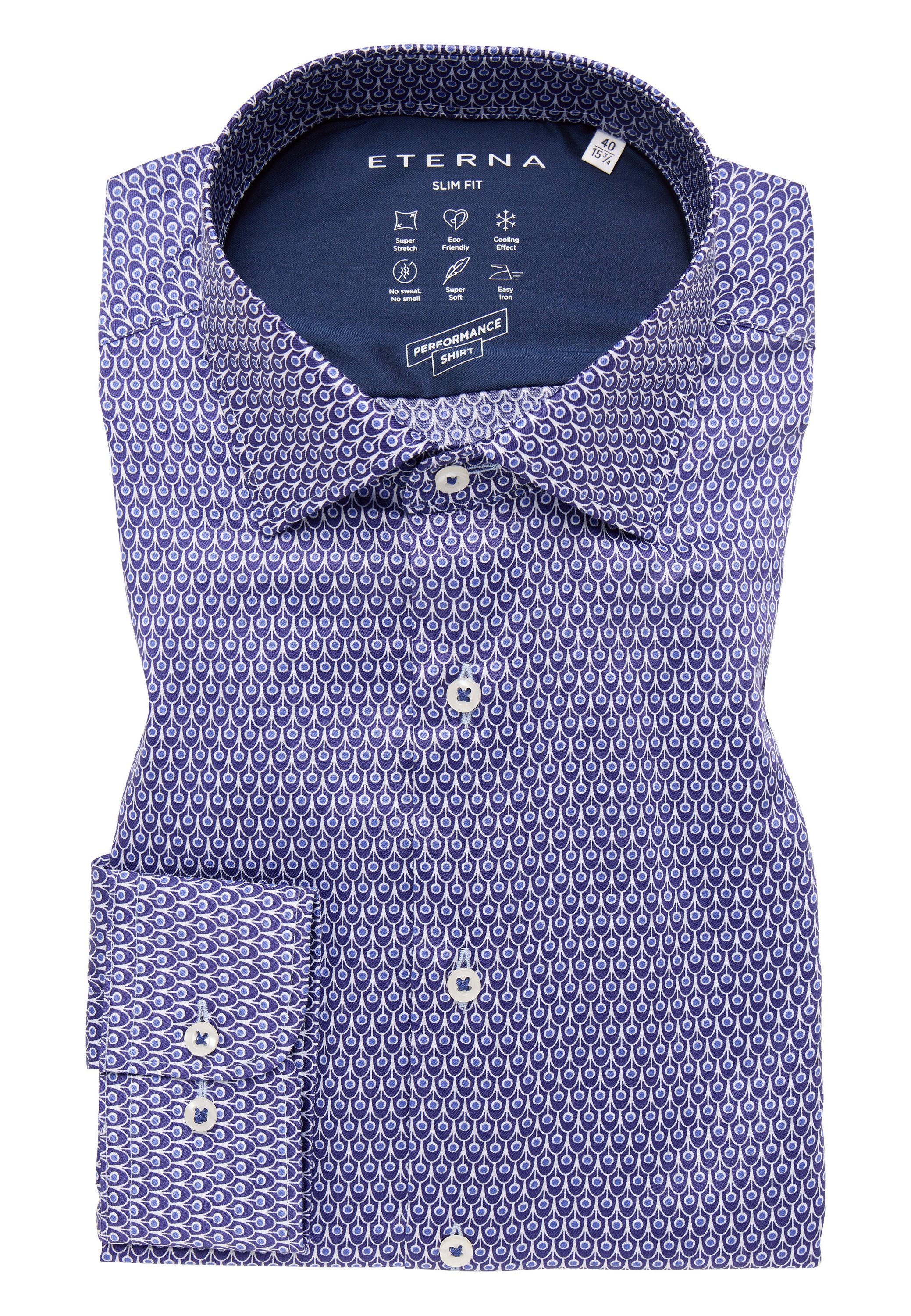 Eterna Langarmhemd »SLIM FIT«, EASY IRON (bügelleicht)