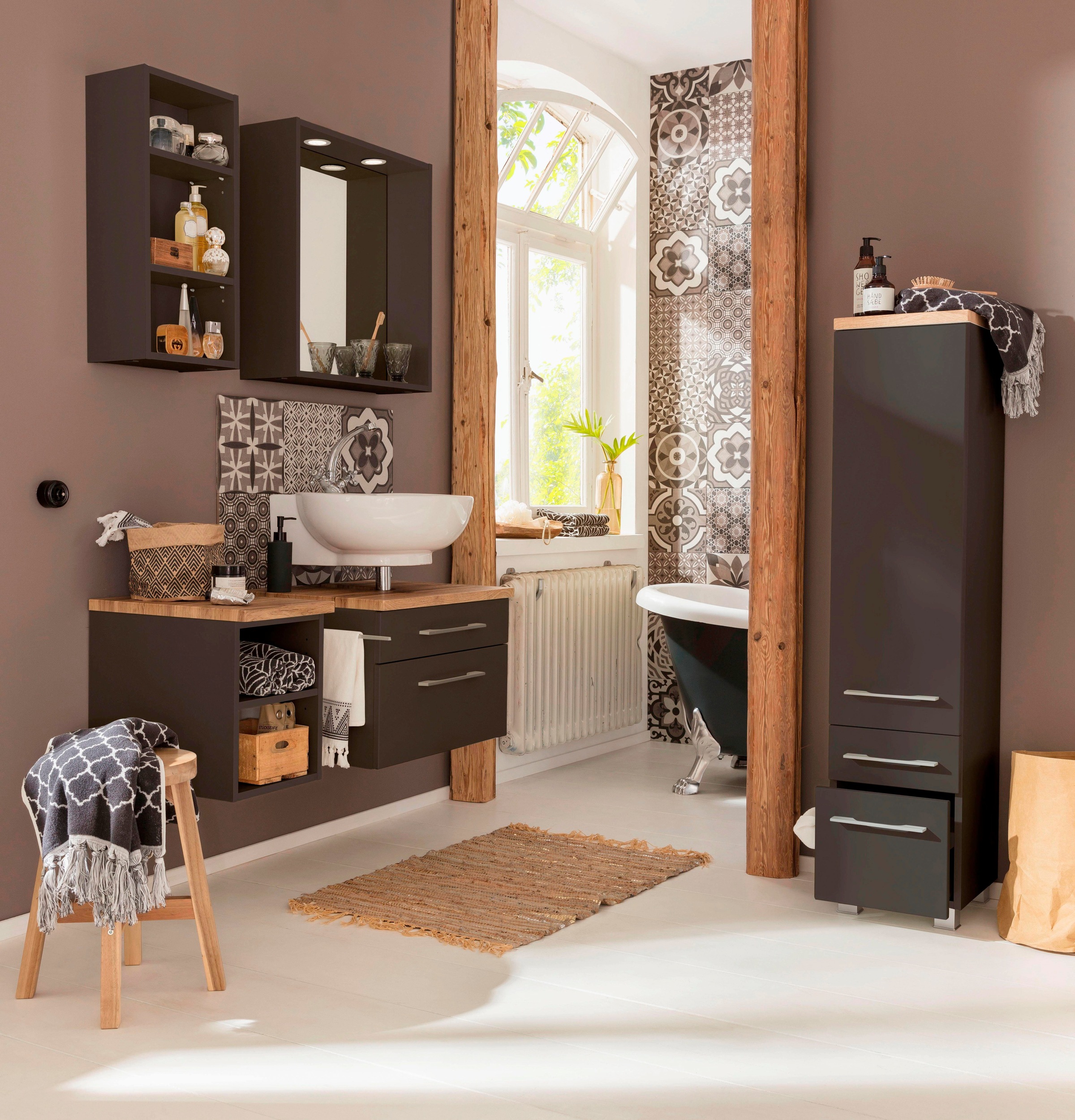 welltime Badmöbel-Set »Davos« 2 Stk. tlg.