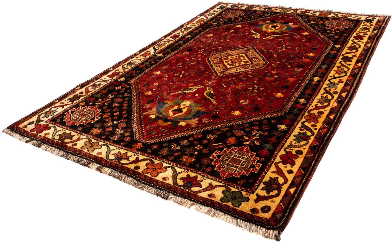 morgenland Wollteppich »Shiraz Medaillon 278 x 165 cm«, rechteckig, 1 mm Hö günstig online kaufen