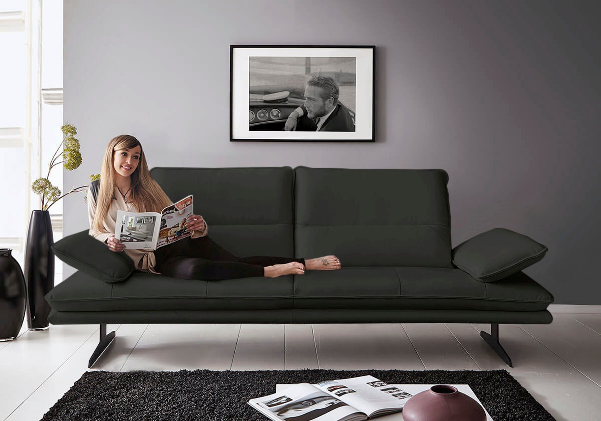 W.SCHILLIG 2,5-Sitzer »broadway, Designsofa mit tollem Sitzkomfort«, Sitztiefenverstellung, Kopfteil- & Seitenteilverstellung, Breite 216cm