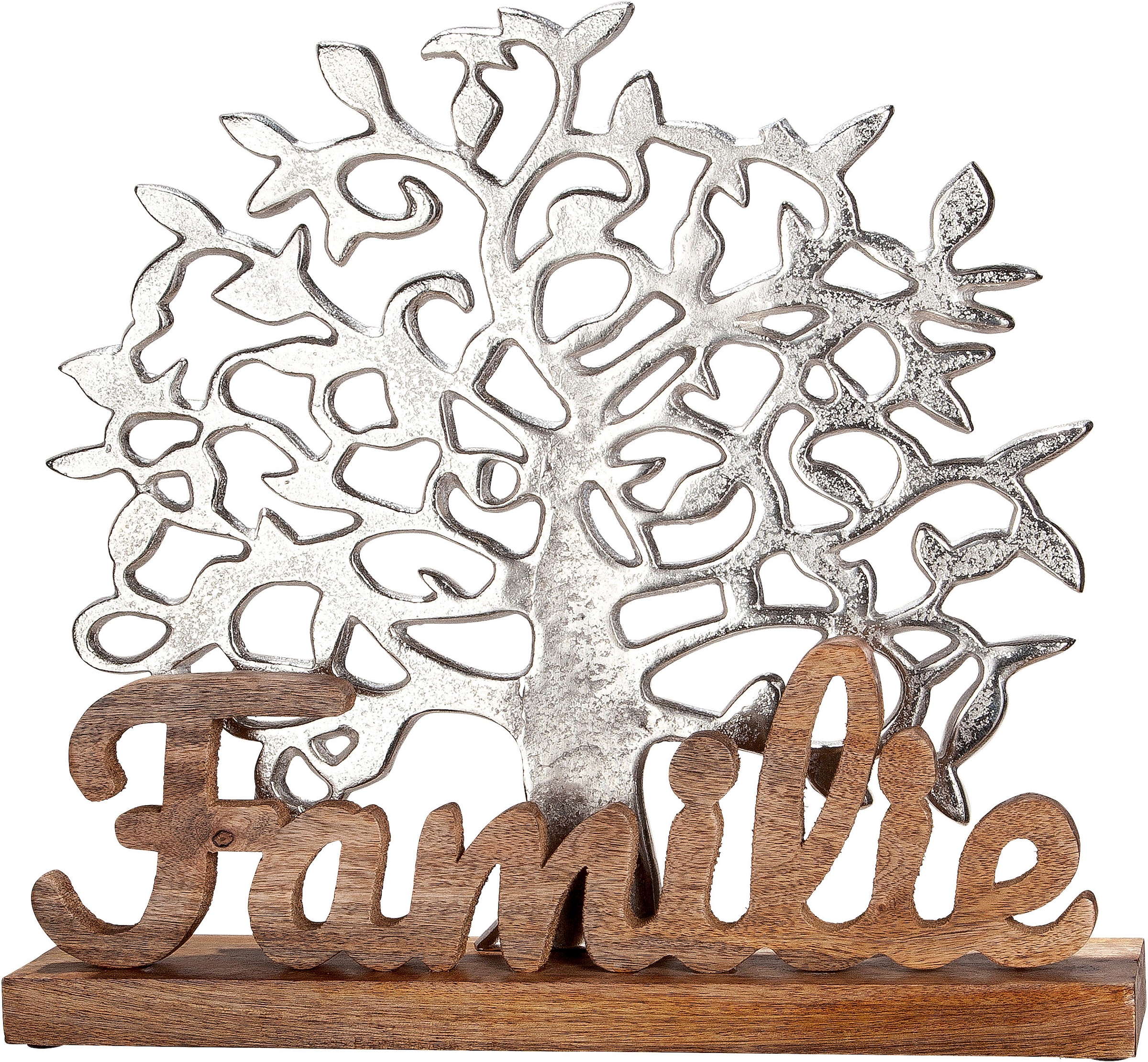 GILDE Dekofigur "Lebensbaum Familie, natur/silber", Dekoobjekt, Höhe 51 cm, günstig online kaufen