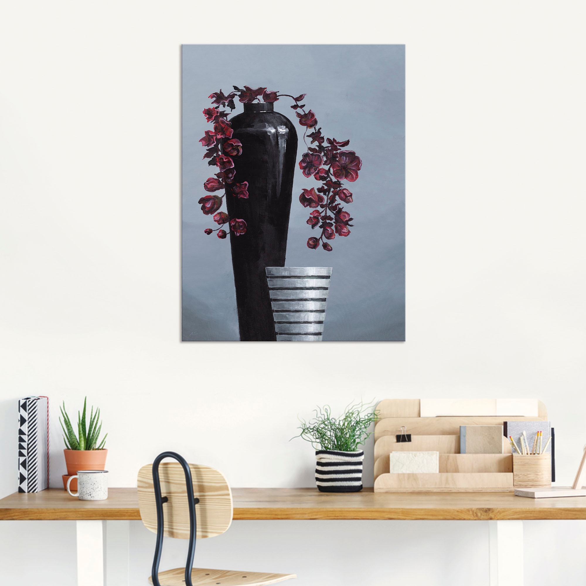 Artland Wandbild »Metallische Vasen«, Vasen & Töpfe, (1 St.), als Alubild, Outdoorbild, Leinwandbild, Wandaufkleber, versch. Größen