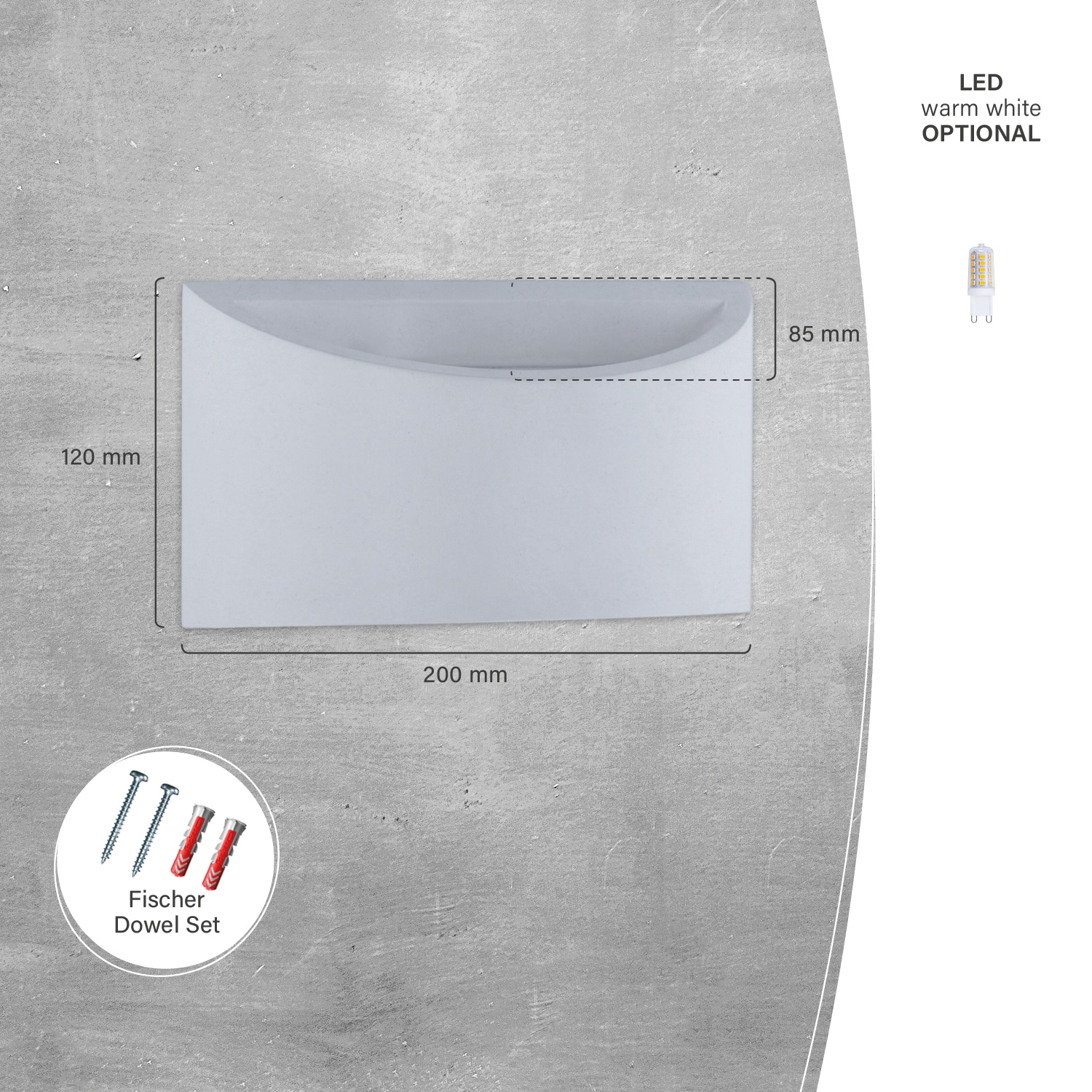 Paco Home Wandleuchte »MARIE«, 1 flammig, Leuchtmittel G9 | ohne Leuchtmittel, LED Innen Wandlampe Flur Lampe Indirektes Licht Up Down Effekt G9