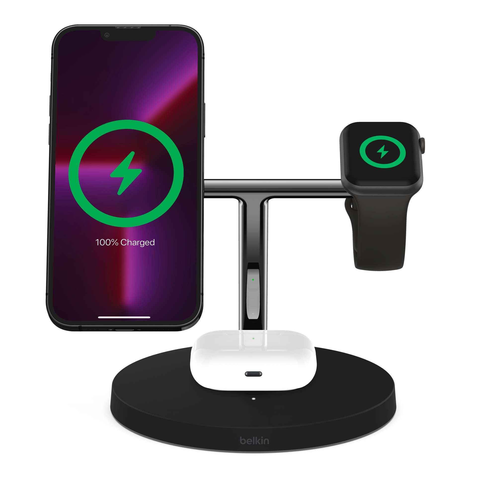 Belkin Wireless Charger »Belkin drahtloses 3-in-1 MagSafe Ladegerät«, (inkl. Netzteil kompatibel für iPhone der Serie 15/14/13/12), für iPhone, Apple Watch und AirPods, Wireless Ladestation/Ladeständer online kaufen | Quelle.de Belkin Wireless Charger »Belkin drahtloses 3-in-1 MagSafe Ladegerät«, (inkl. Netzteil kompatibel für iPhone der Serie 15/14/13/12), für iPhone, Apple Watch und AirPods, Wireless Ladestation/Ladeständer online kaufen | Quelle.de