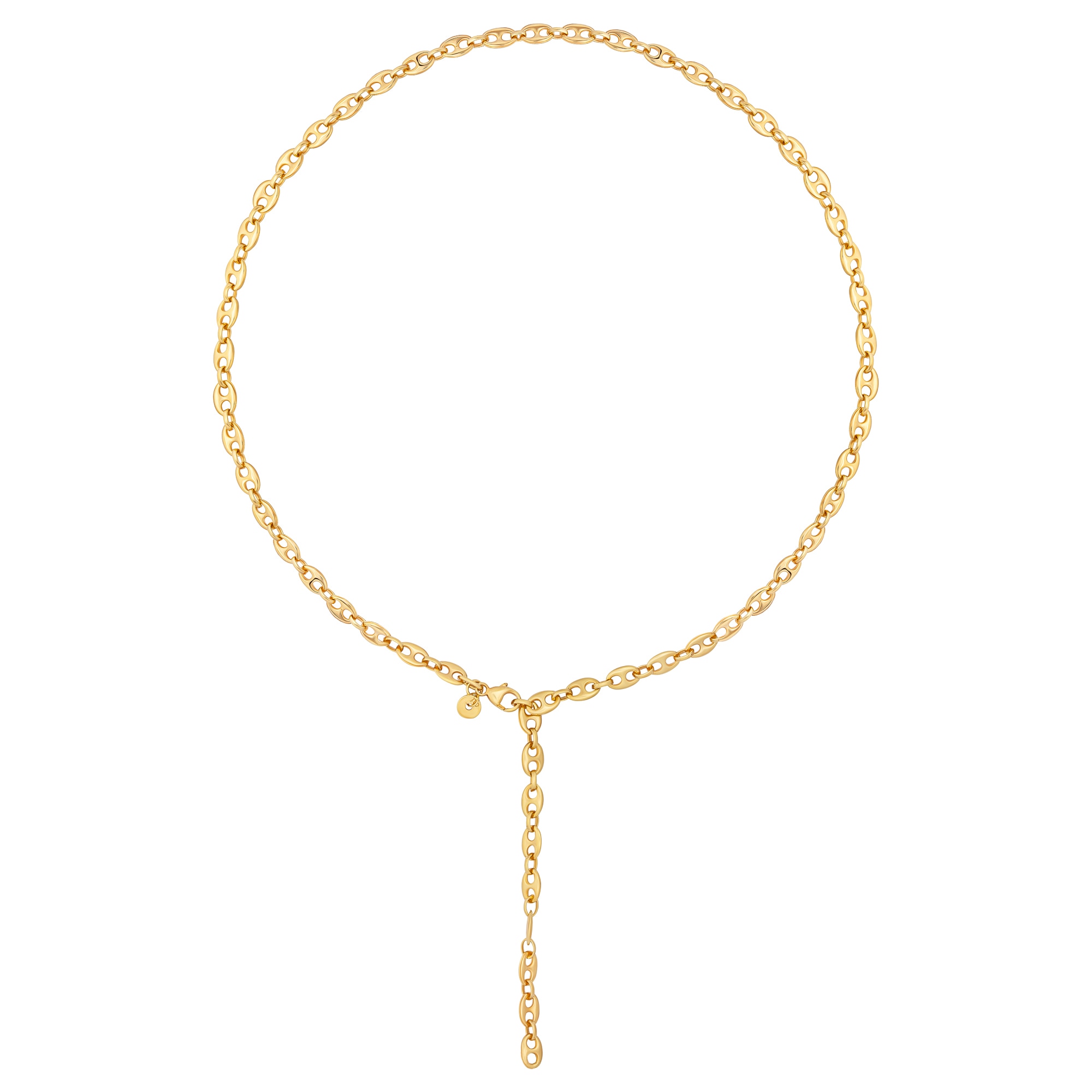 CAÏ Collierkettchen »925 Silber vergoldet Kette Y-Kette Kaffeebohnenkette«