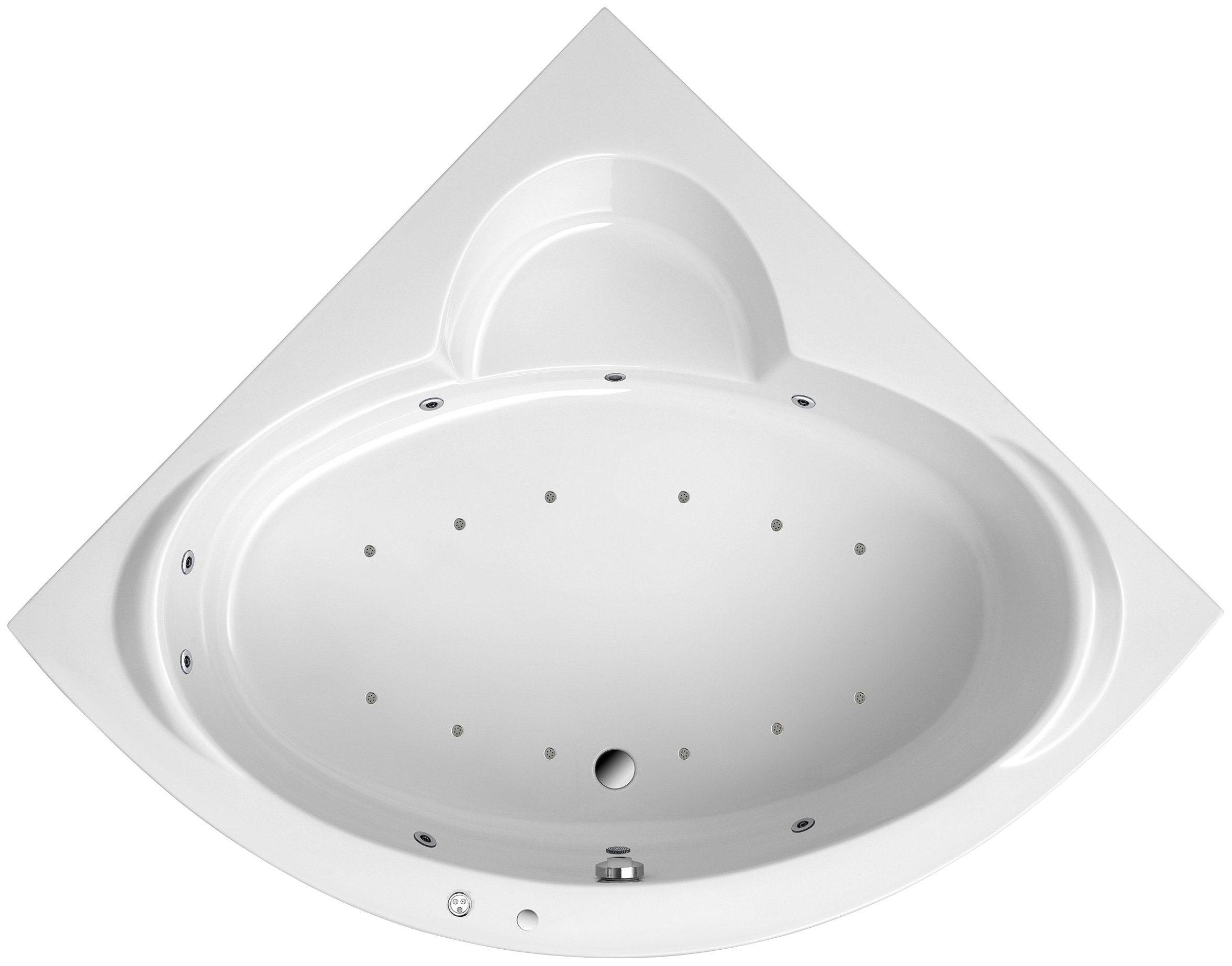 OTTOFOND Whirlpool-Badewanne »Sardinia« Höhe 44 cm Sitzmulde Premium, chrom günstig online kaufen