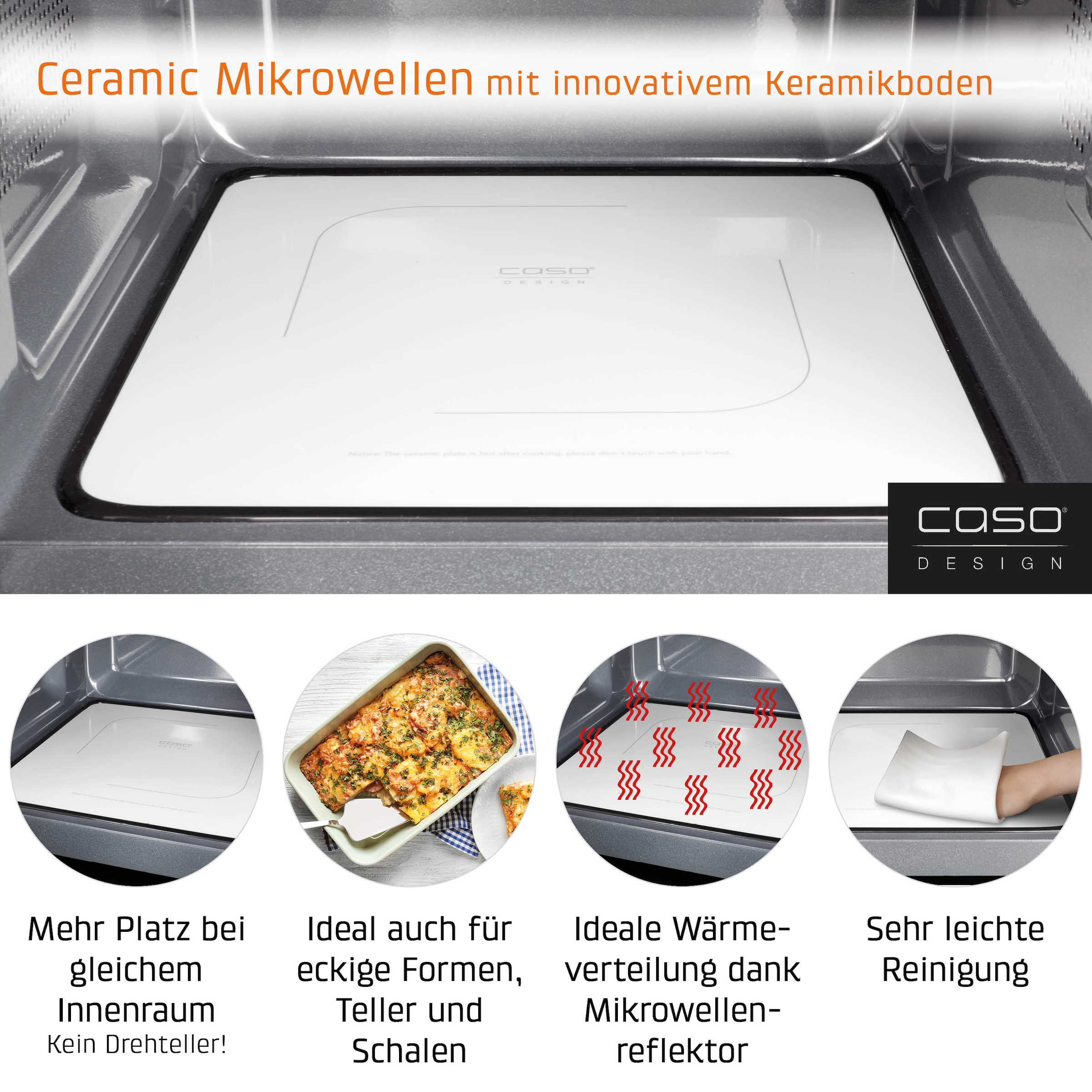 Caso Mikrowelle »3351 MCG 25 Ceramic Chef« Grill | Heißluft | Mikrowelle 2100 W