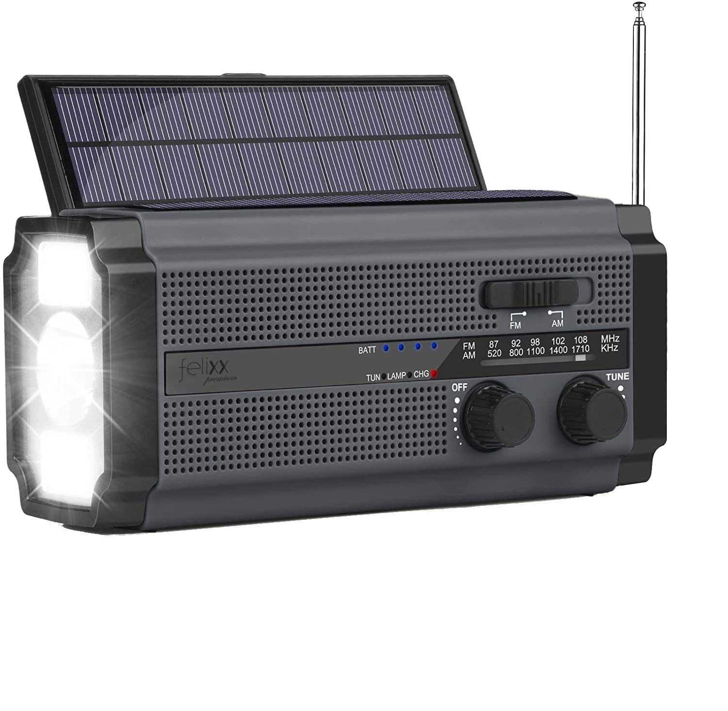 felixx Powerbank »Premium Powerbank + Black Out Radio RDS320«, felixx Premium Powerbank + Black Out Radio RDS320, 4500 mAh