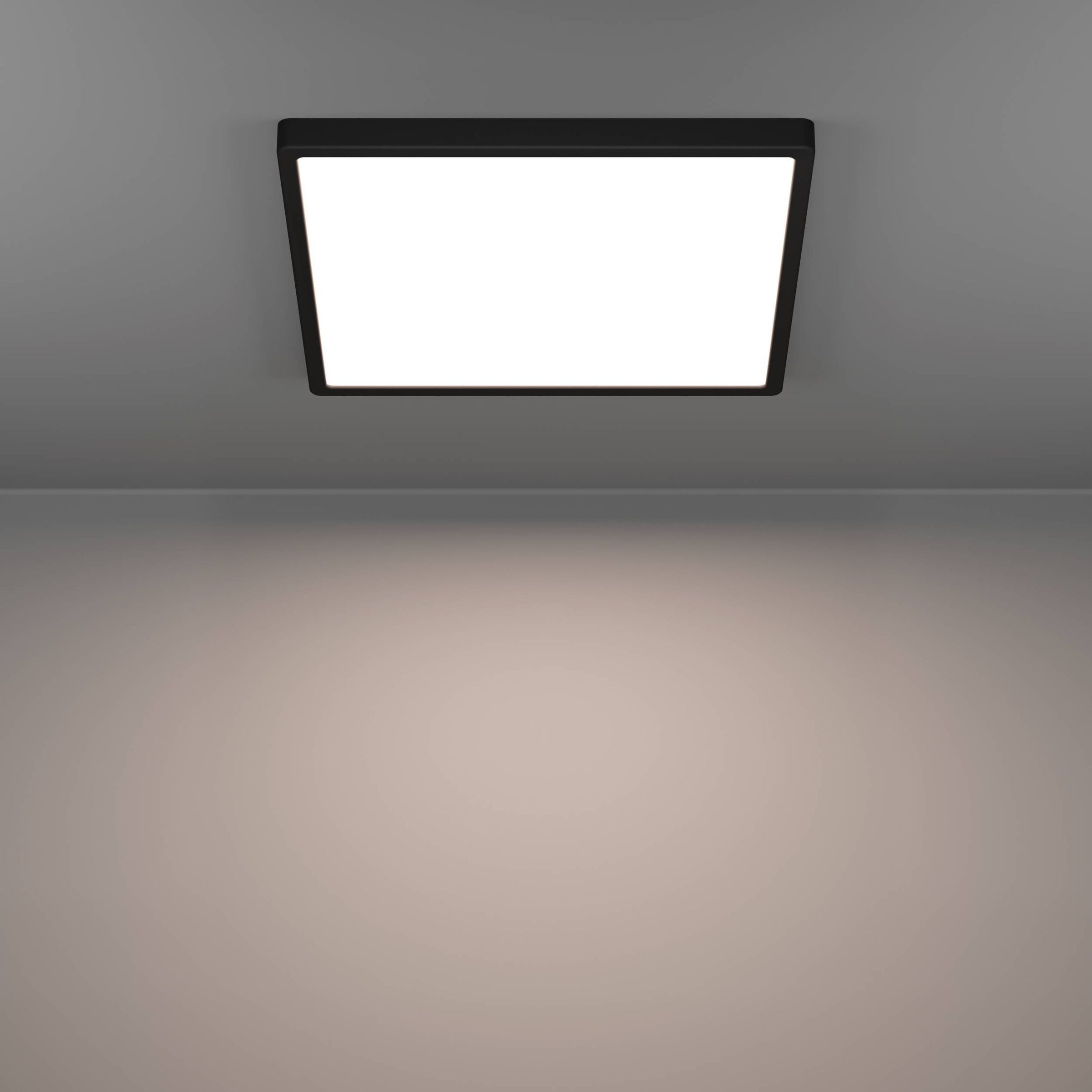 EGLO Aufbauleuchte »Fueva 6 Deckenleuchte, Aufbaulampe, Deckenbeleuchtung, Kunststoff« LED-Modul 1 Stk. Kaltweiß | Neutralweiß | Warmweiß Aufbauleuchte - L39 x B39 x H2,5 cm - schwarz - 17,5W inkl.