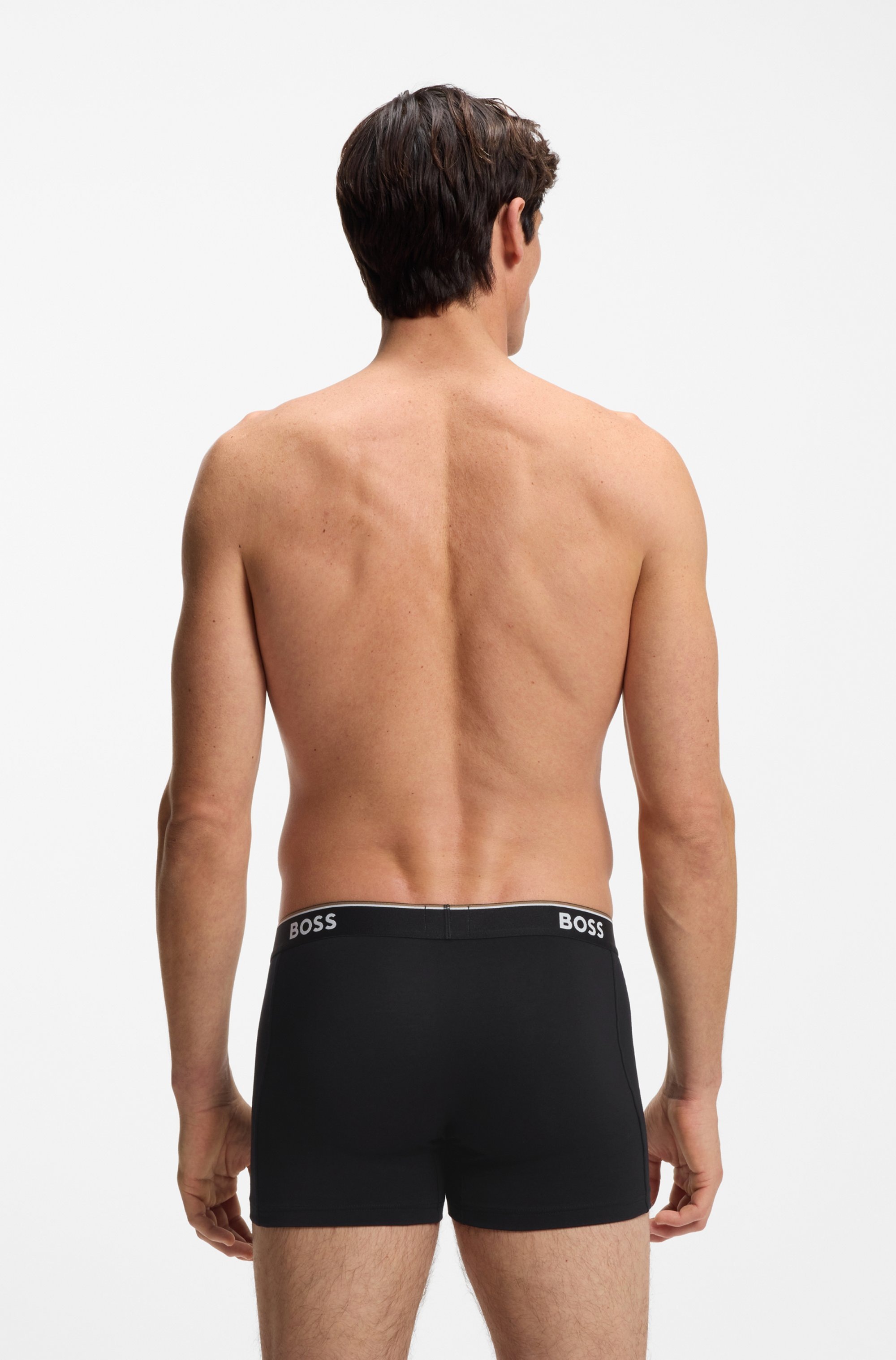 BOSS Langer Boxer »Brief 3 PACK« mit farblich passendem Webbund